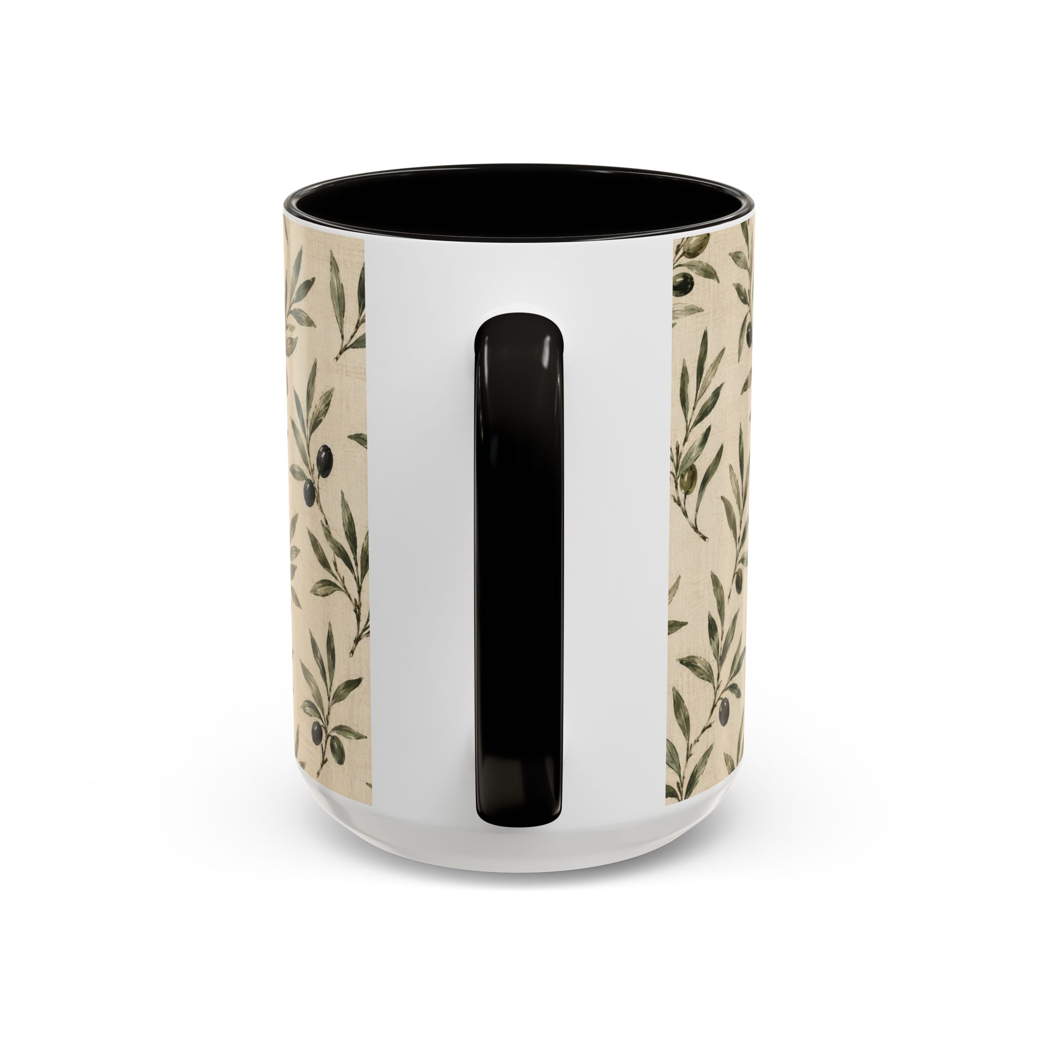 Olive Branch Pattern Ceramic Mug (11oz, 15oz) - Creations by Chris and Carlos