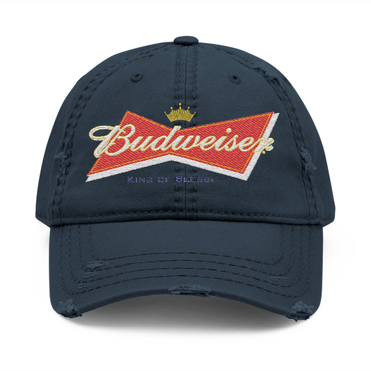 Budweiser Embroidered Distressed Dad Hat - Creations by Chris and Carlos