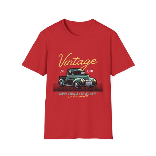 Vintage Truck T-Shirt — "Vintage" Retro Pickup Graphic Tee - Creations by Chris and Carlos