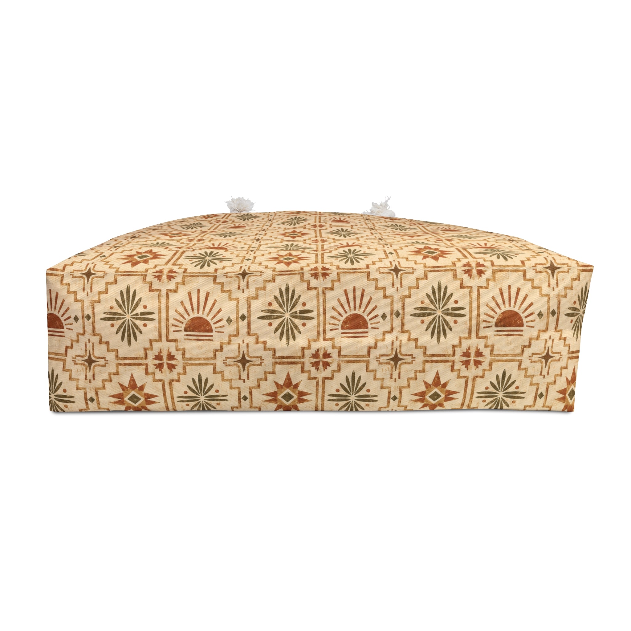 Vintage Tile Pattern Weekender Bag – Boho Travel Tote - Creations by Chris and Carlos