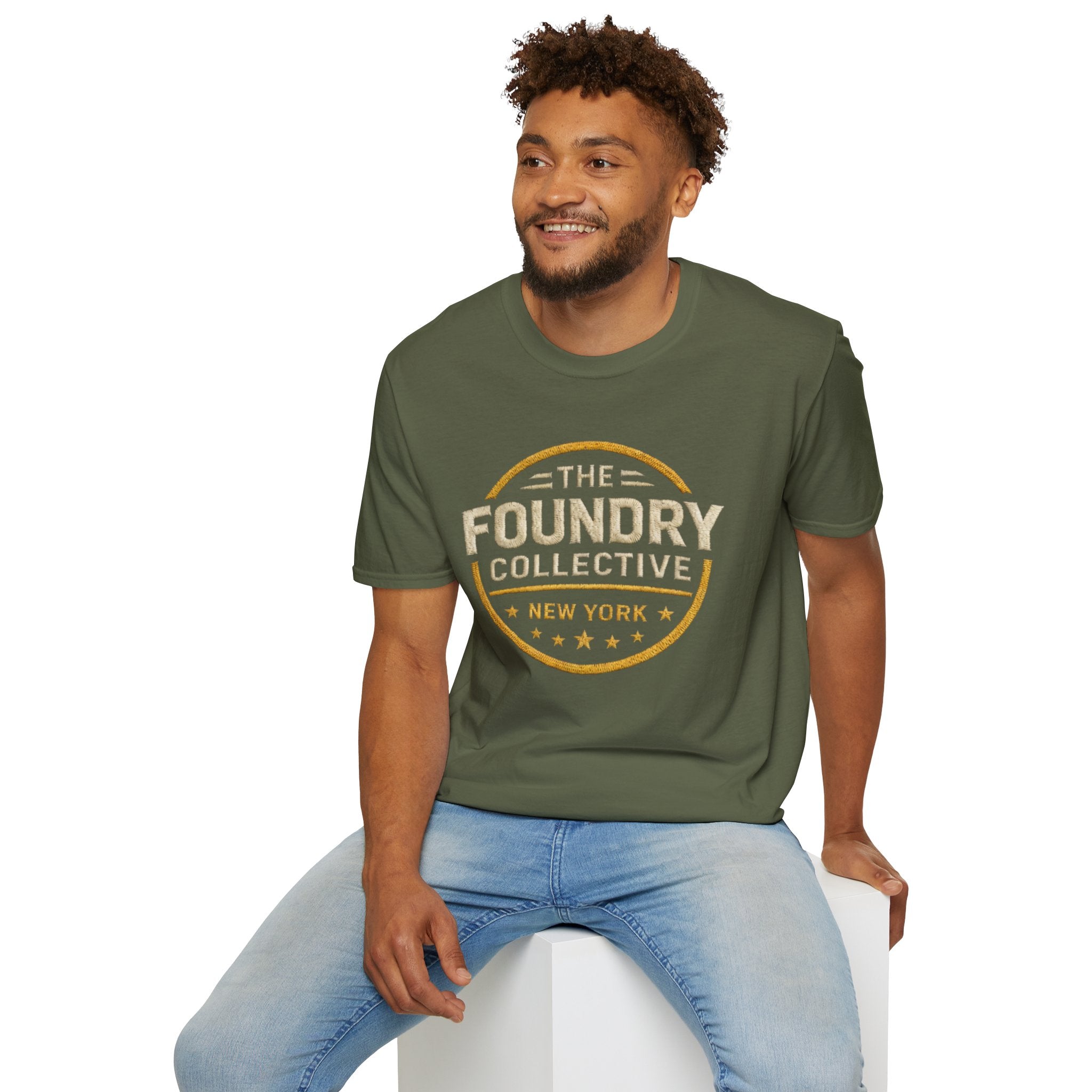 The Foundry Collective New York T-Shirt — Vintage Badge Logo Tee - Creations by Chris and Carlos