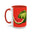 Watermelon Pattern Accent Mug — Bright Red Fruit Coffee Cup (11/15oz)