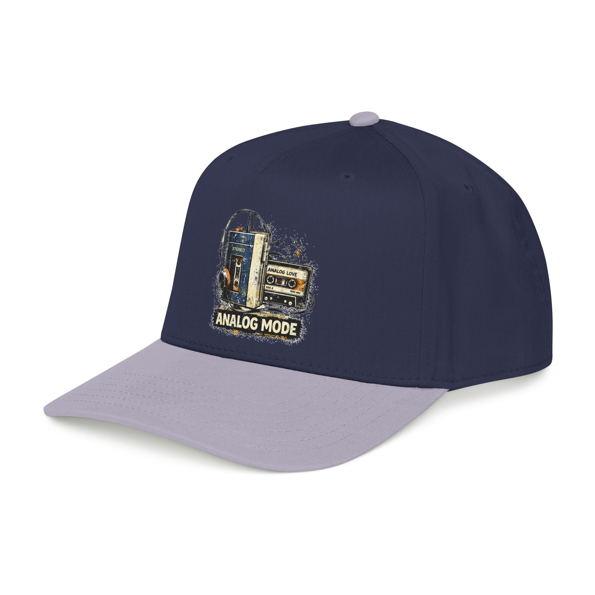 Analog Mode Baseball Cap — Vintage Camera & Tape Retro Hat - Creations by Chris and Carlos