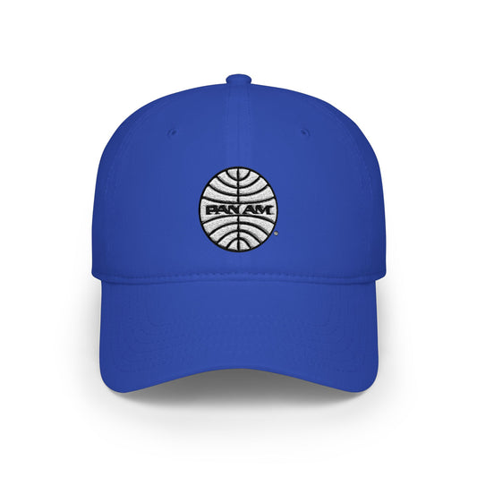 Pan Am Airlines Basketball Logo Low Profile Cap — Embroidered Sport Ball Dad Hat - Creations by Chris and Carlos