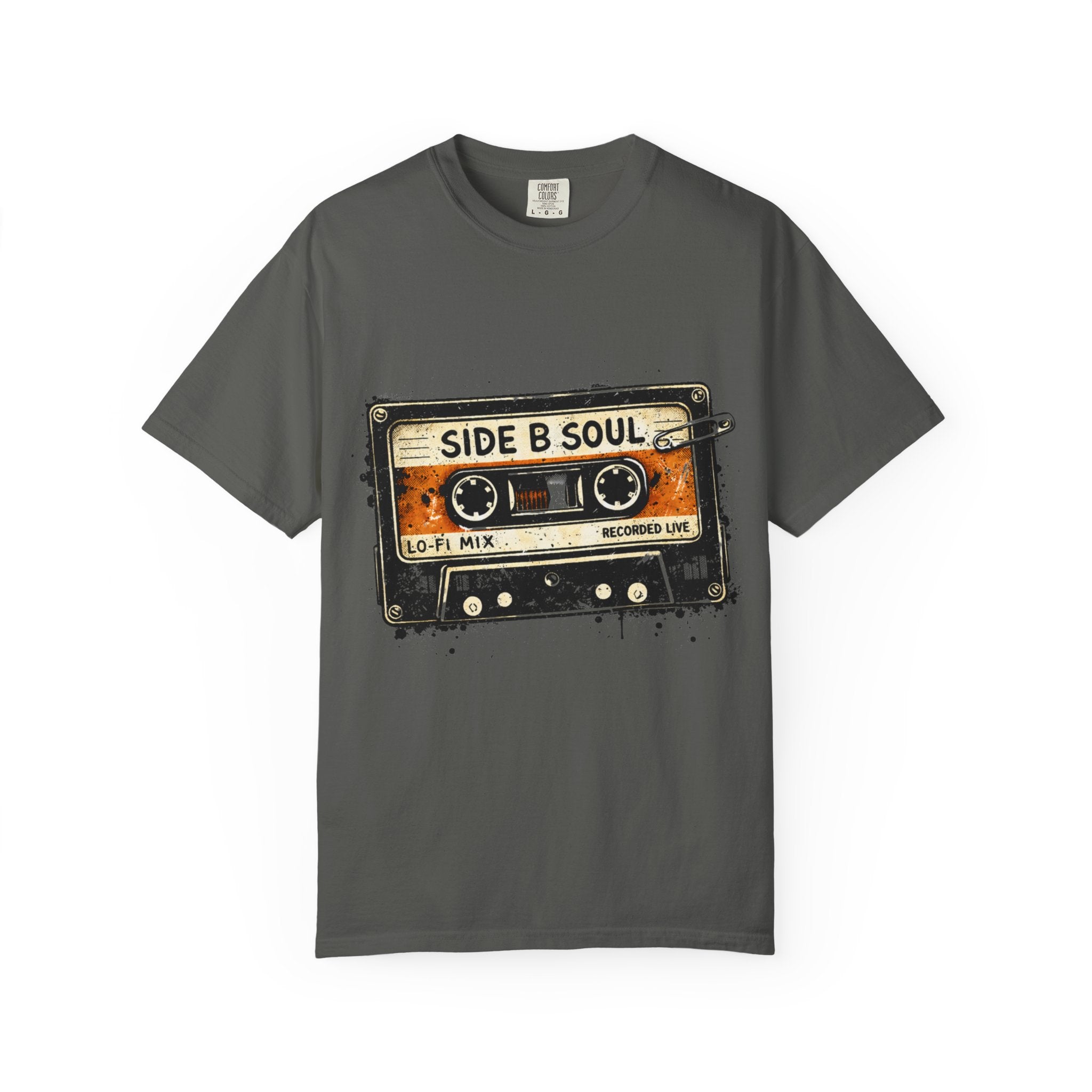 Analog Cassette T-Shirt — "Side B Soul" Vintage Tape Music Tee - Creations by Chris and Carlos