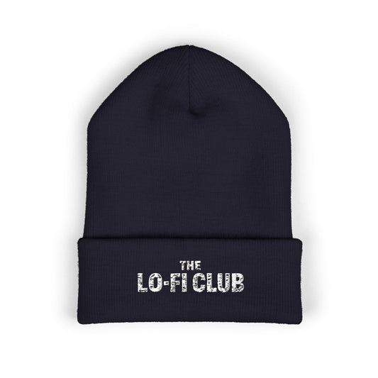 Embroidered "Lo Fi Club" Cuffed Beanie — Classic Knit Winter Hat - Creations by Chris and Carlos