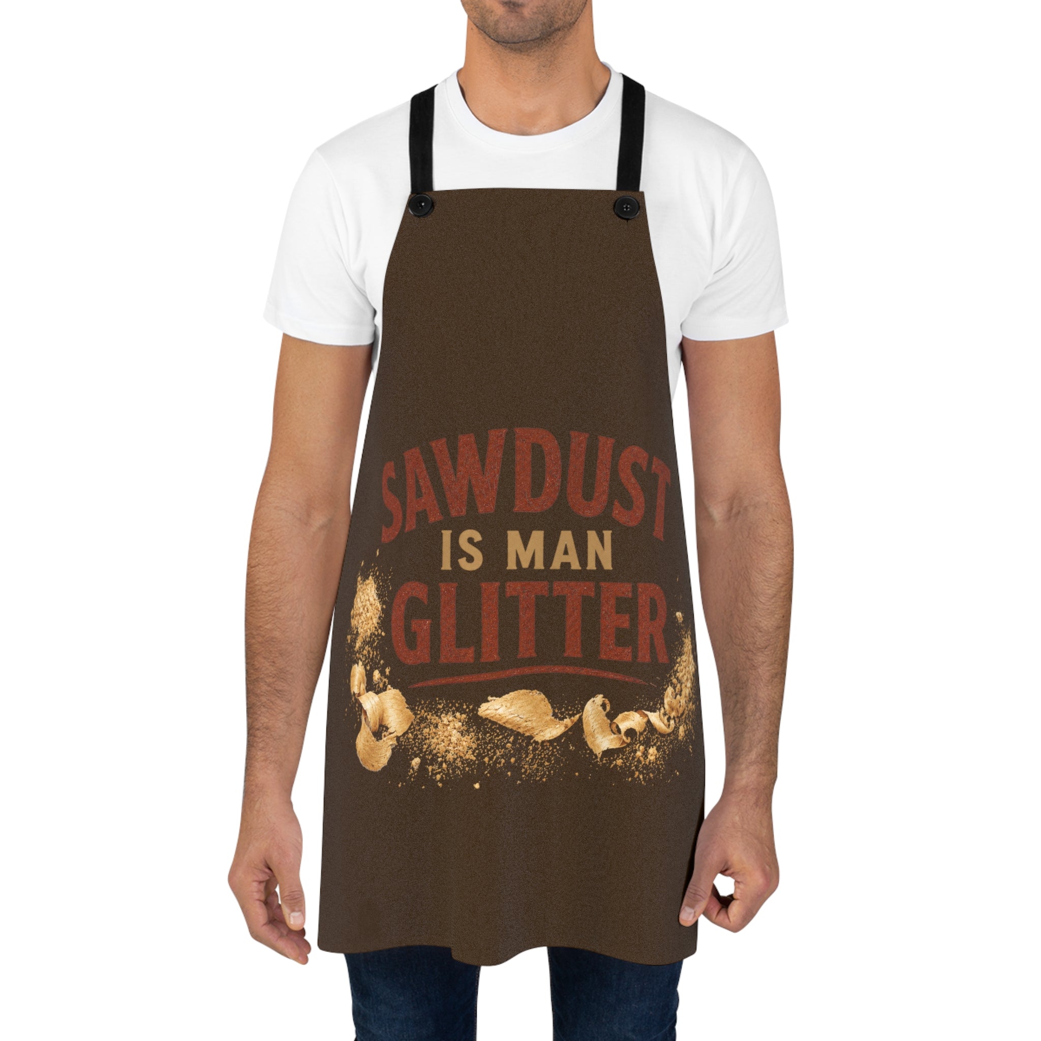 Apron — "Sawdust is Man Glitter" Workshop Apron for Woodworkers & DIYers - Creations by Chris and Carlos