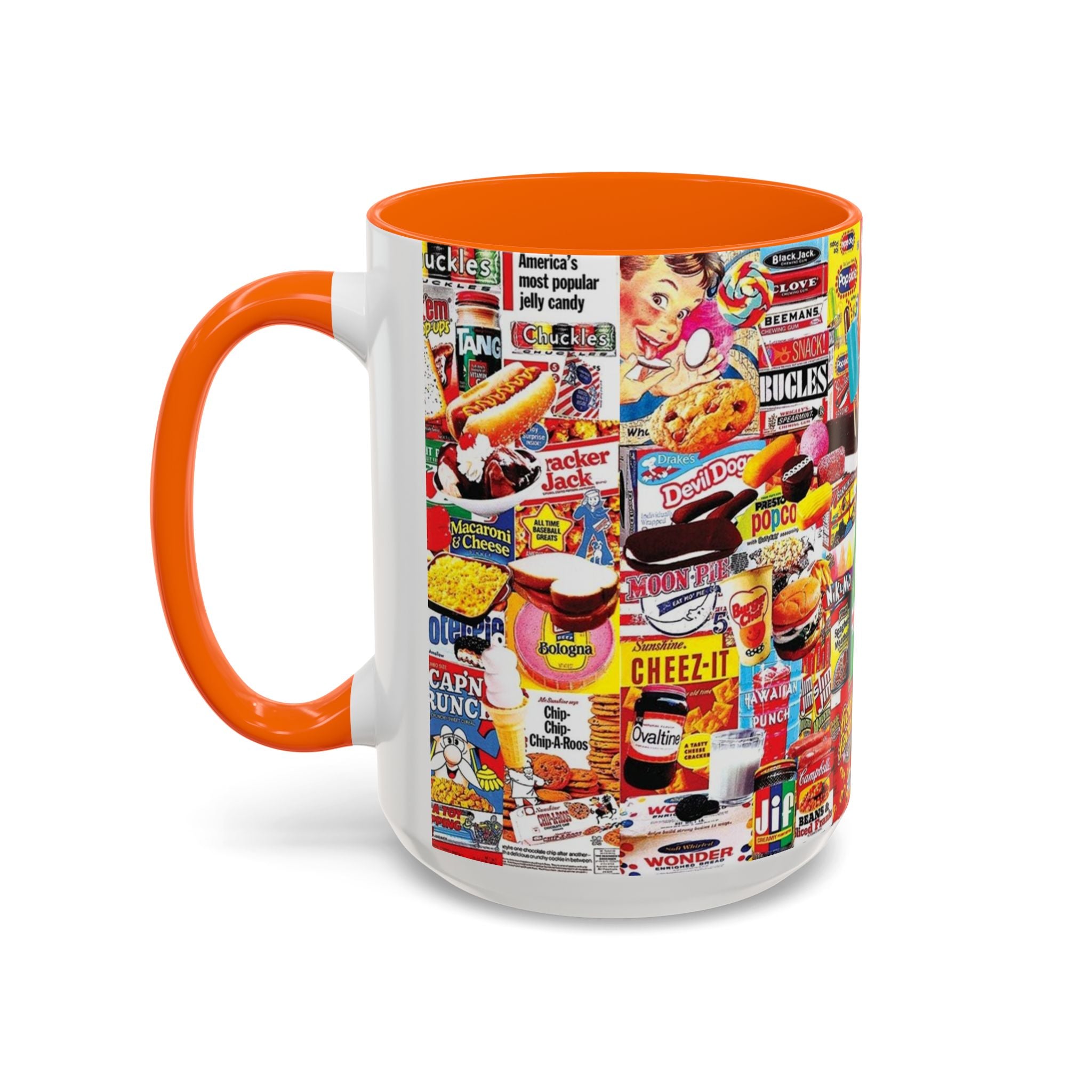 Vintage Snack Packaging Collage Coffee Mug (11/15oz) - Creations by Chris and Carlos