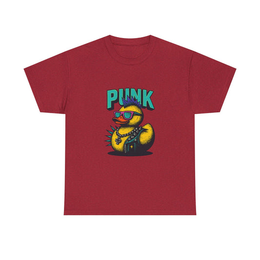 Punk Rubber Duck T-Shirt — Retro Sunglasses Duck Graphic Tee - Creations by Chris and Carlos