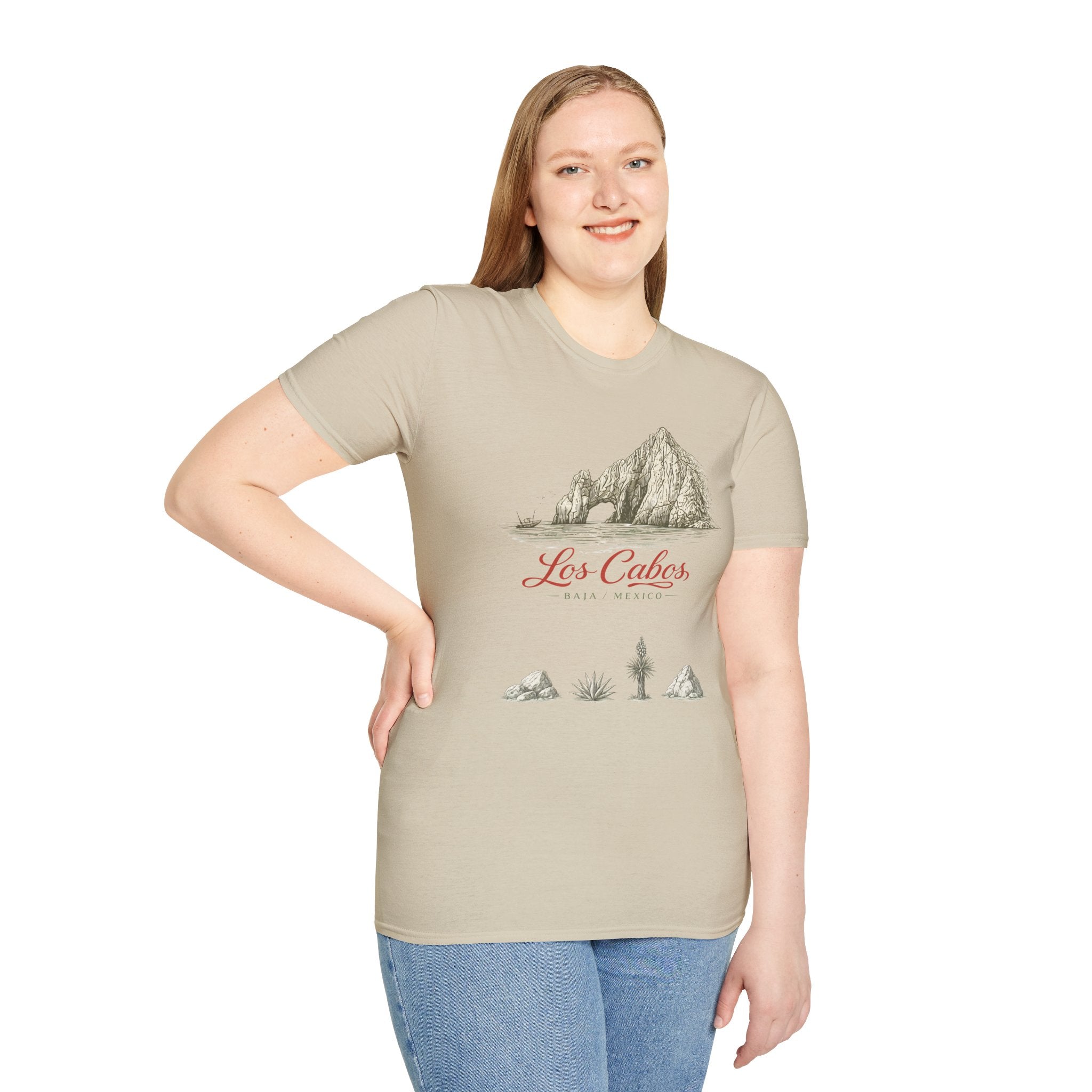 Los Cabos Mountain Illustration T‑Shirt — Retro Mexican Travel Tee - Creations by Chris and Carlos