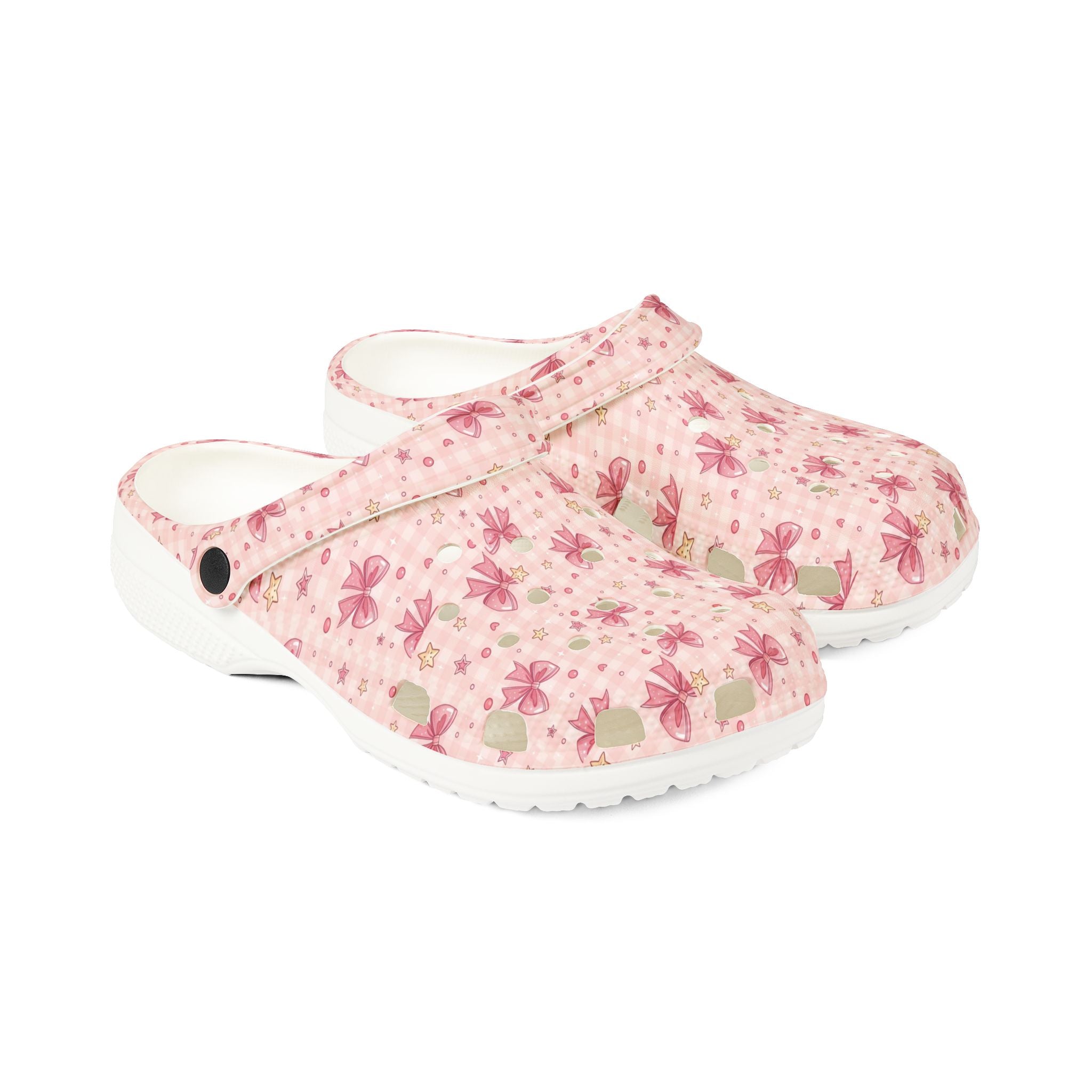 Floral Pink Garden Clogs – Cute EVA Foam Slip-On Shoes - Creations by Chris and Carlos