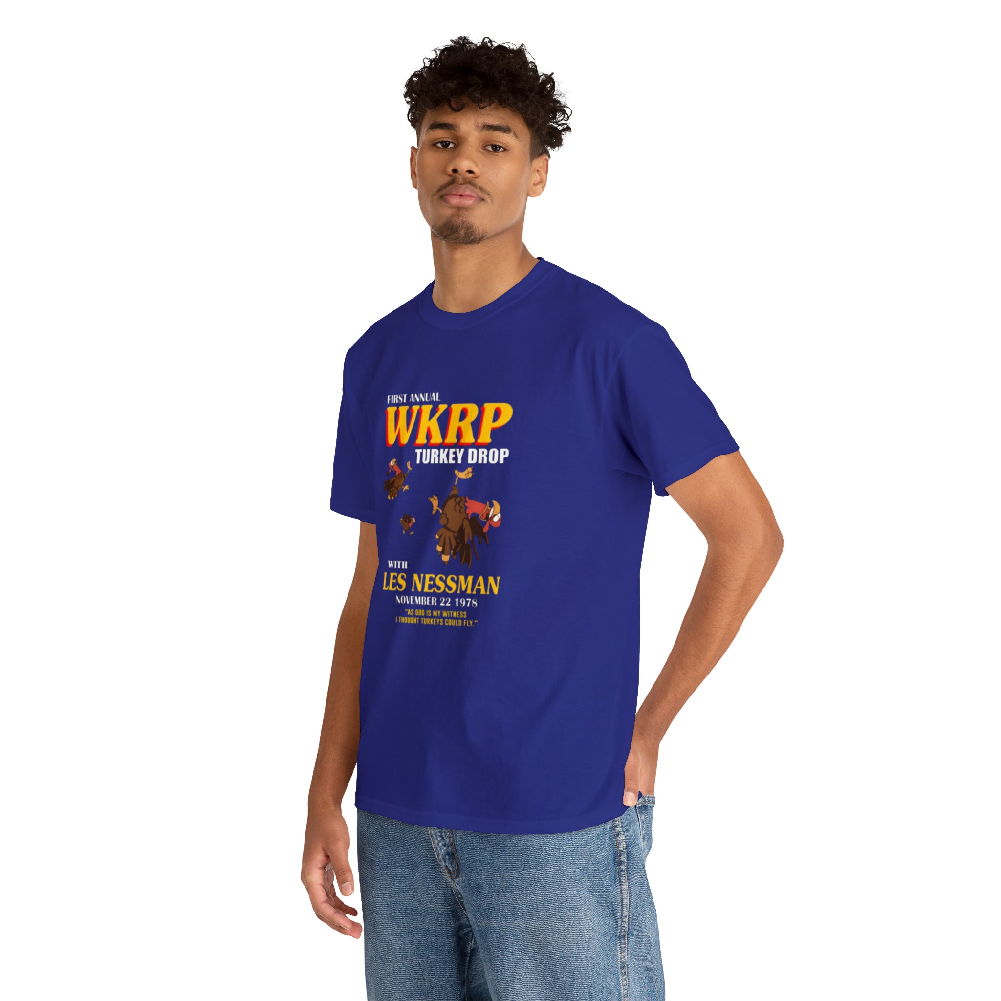 WKRP 70's TV Show- Unisex Heavy Cotton T-Shirt - Creations by Chris and Carlos