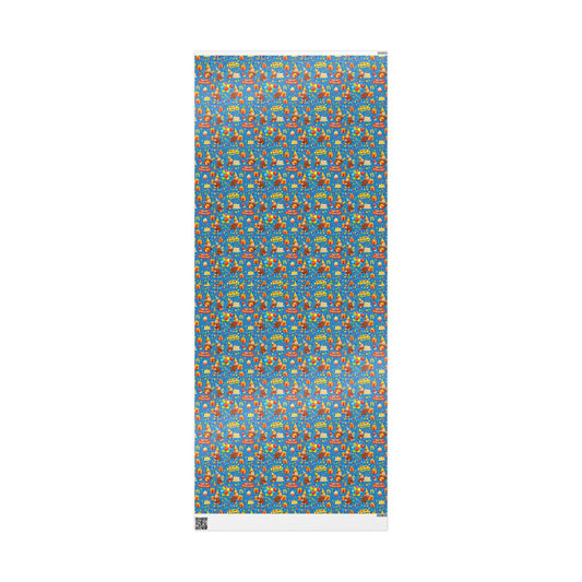 Wrapping Paper Roll — Colorful Birthday Presents & Party Curious George Animals Gift Wrap - Creations by Chris and Carlos
