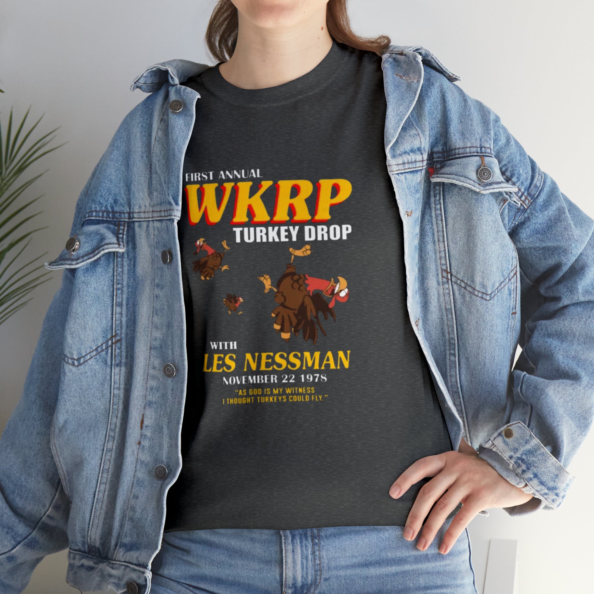 WKRP 70's TV Show- Unisex Heavy Cotton T-Shirt - Creations by Chris and Carlos