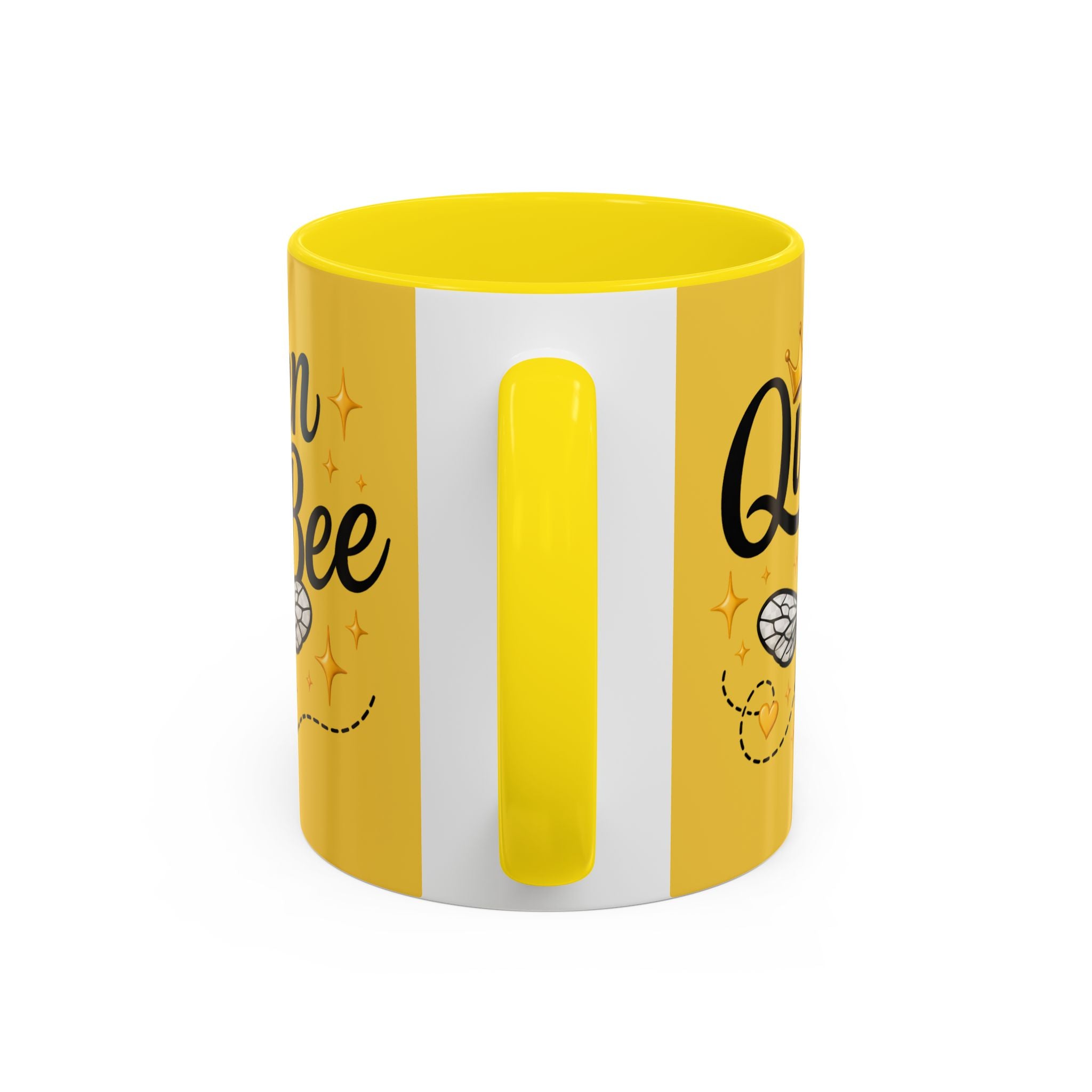 Queen Bee Coffee Mug — Floral Bee Accent Mug (11/15oz) - Creations by Chris and Carlos