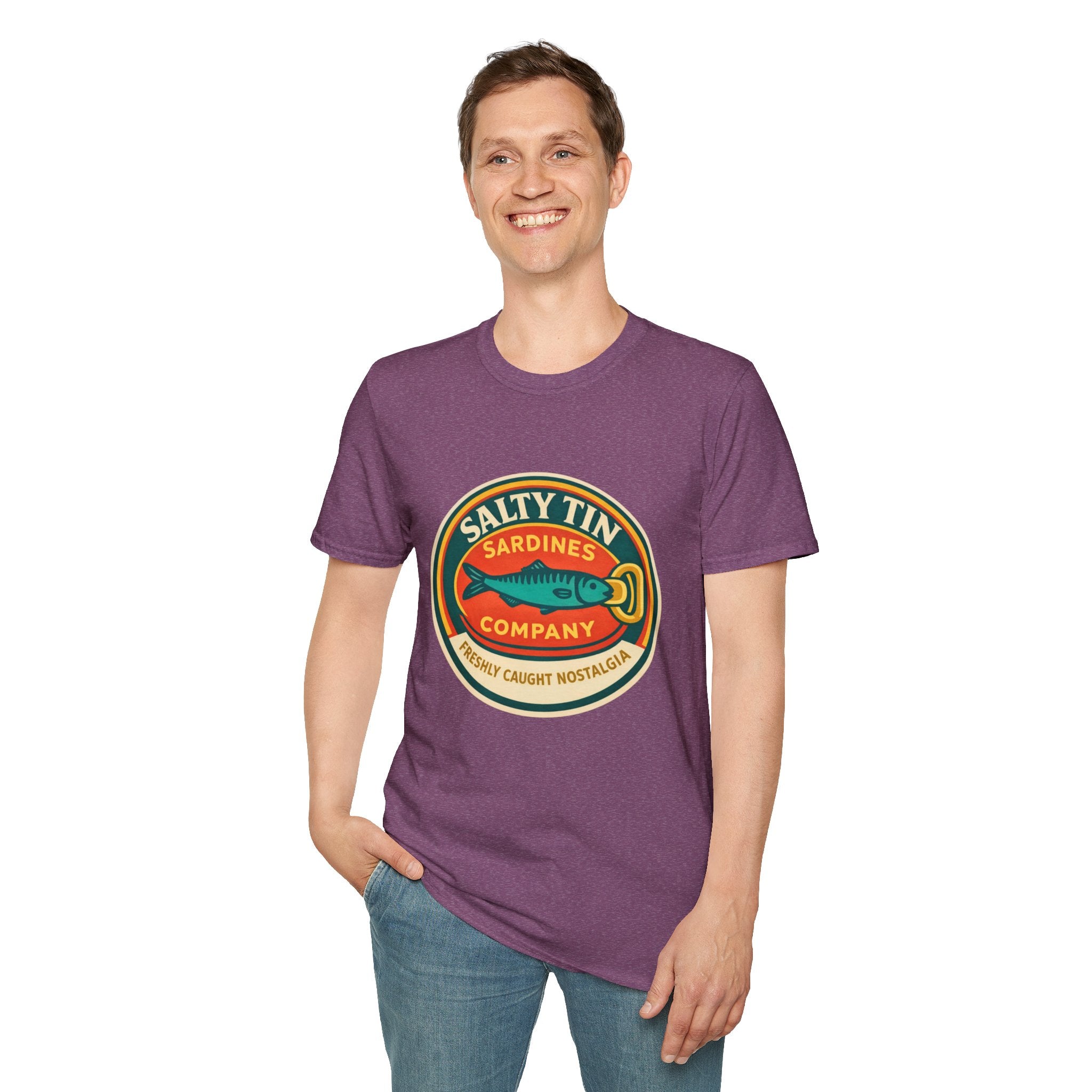 Salty Tin Sardines Vintage Logo T-Shirt - Creations by Chris and Carlos