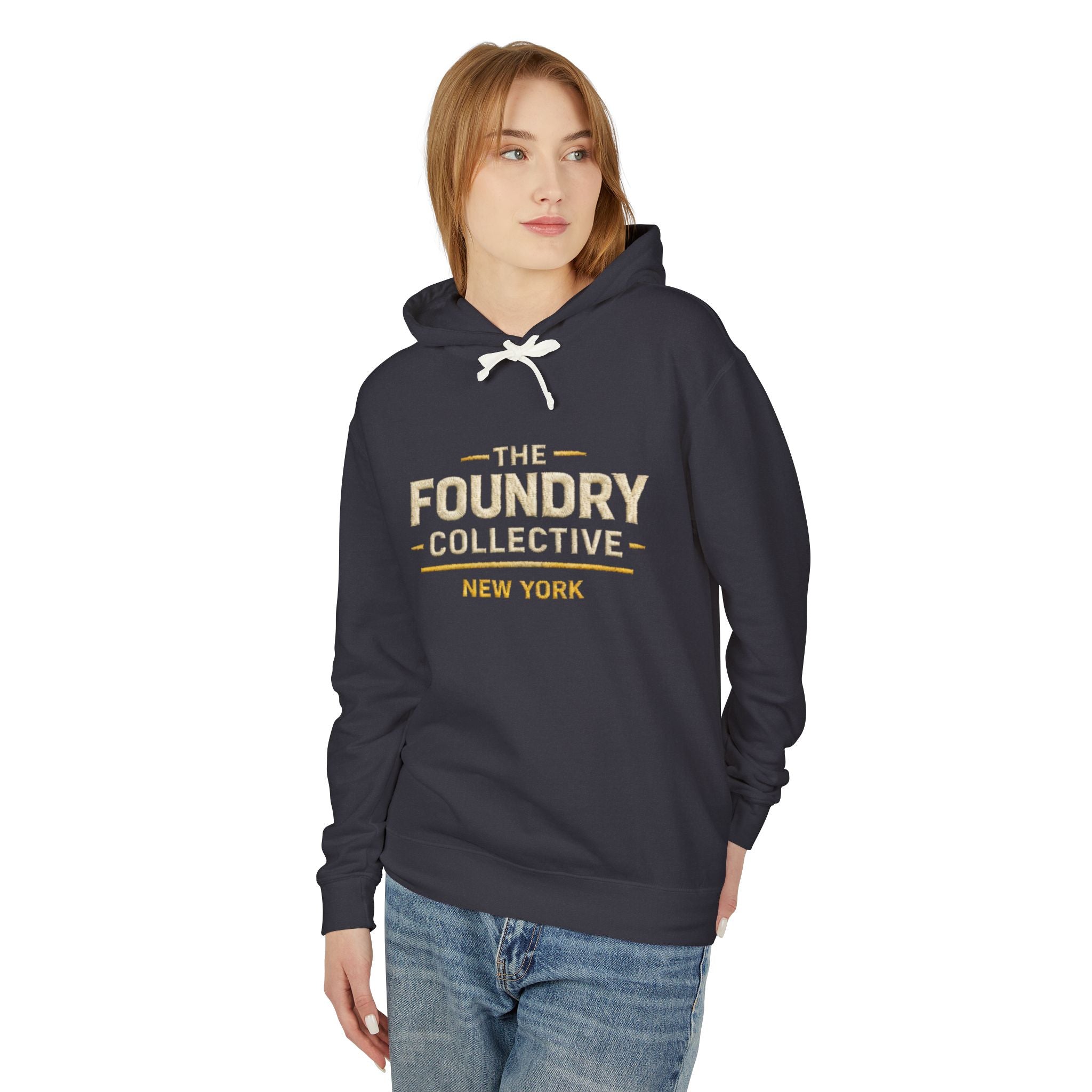 The Foundry Collective New York Hoodie — Lightweight Vintage Logo Sweatshirt - Creations by Chris and Carlos