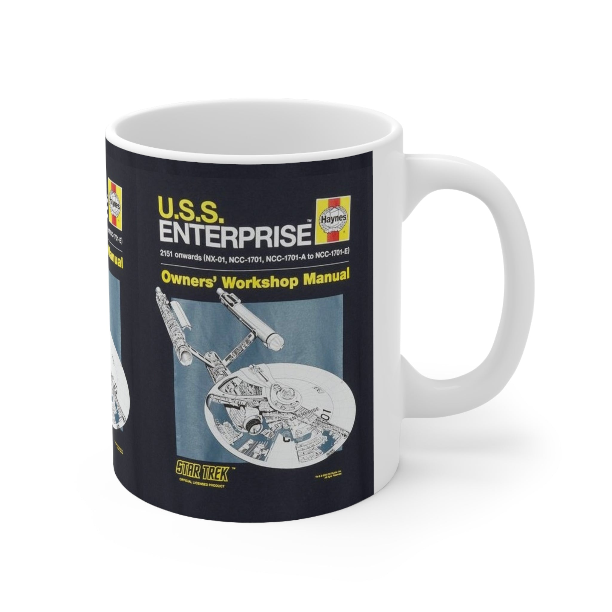 USS Enterprise- White Ceramic Mug - Creations by Chris and Carlos