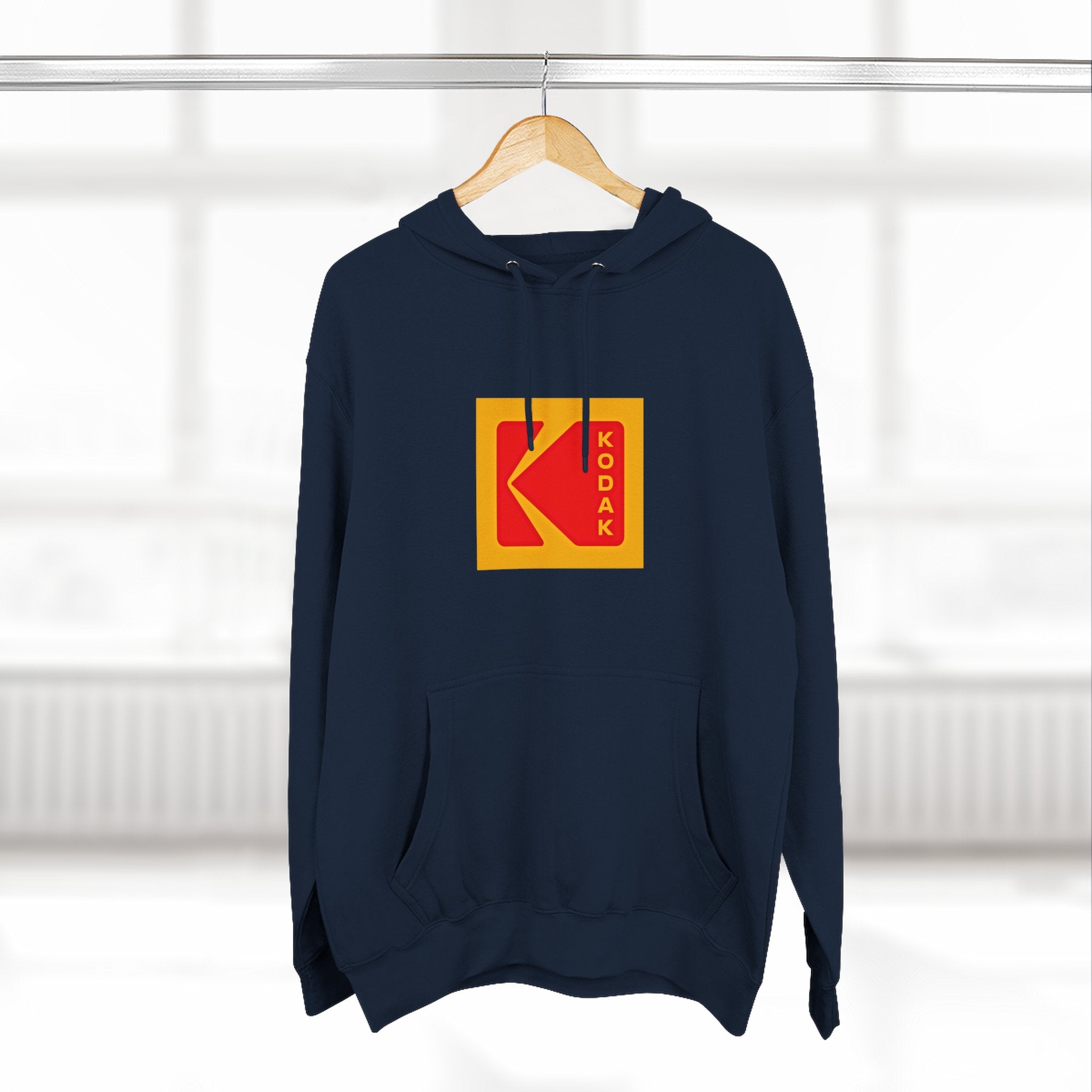 Kodak Logo Hoodie — Vintage Film Brand Graphic Fleece Hoodie - Creations by Chris and Carlos