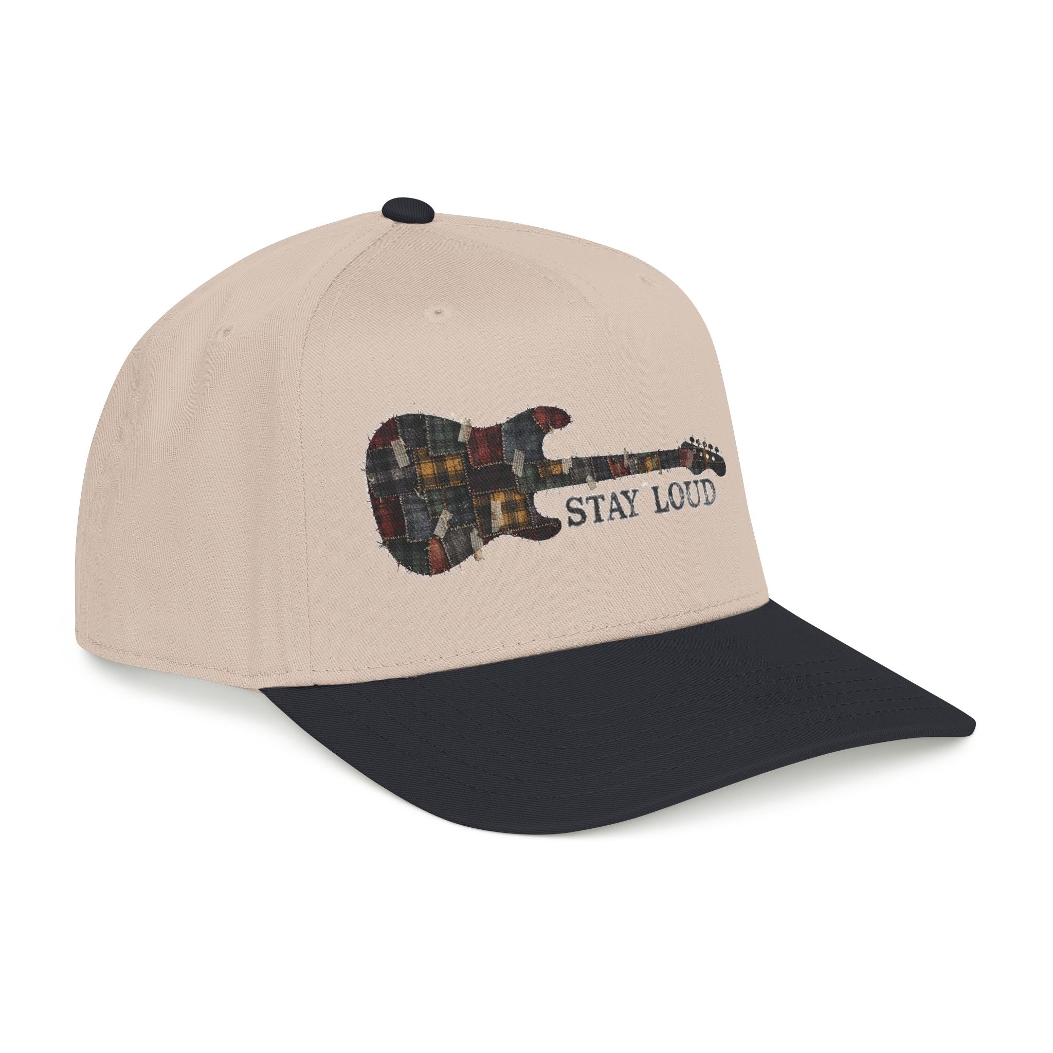 Stay Loud Plaid Electric Guitar Baseball Cap - Creations by Chris and Carlos