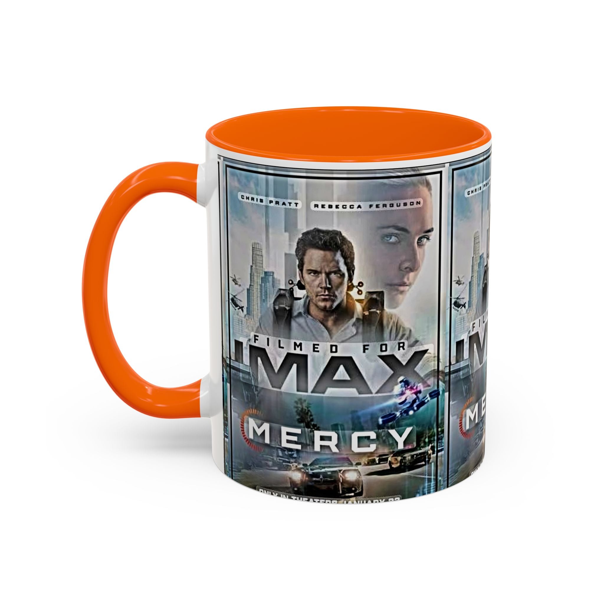 Accent Coffee Mug — 'Mercy' Movie Poster Design (11/15oz) - Creations by Chris and Carlos