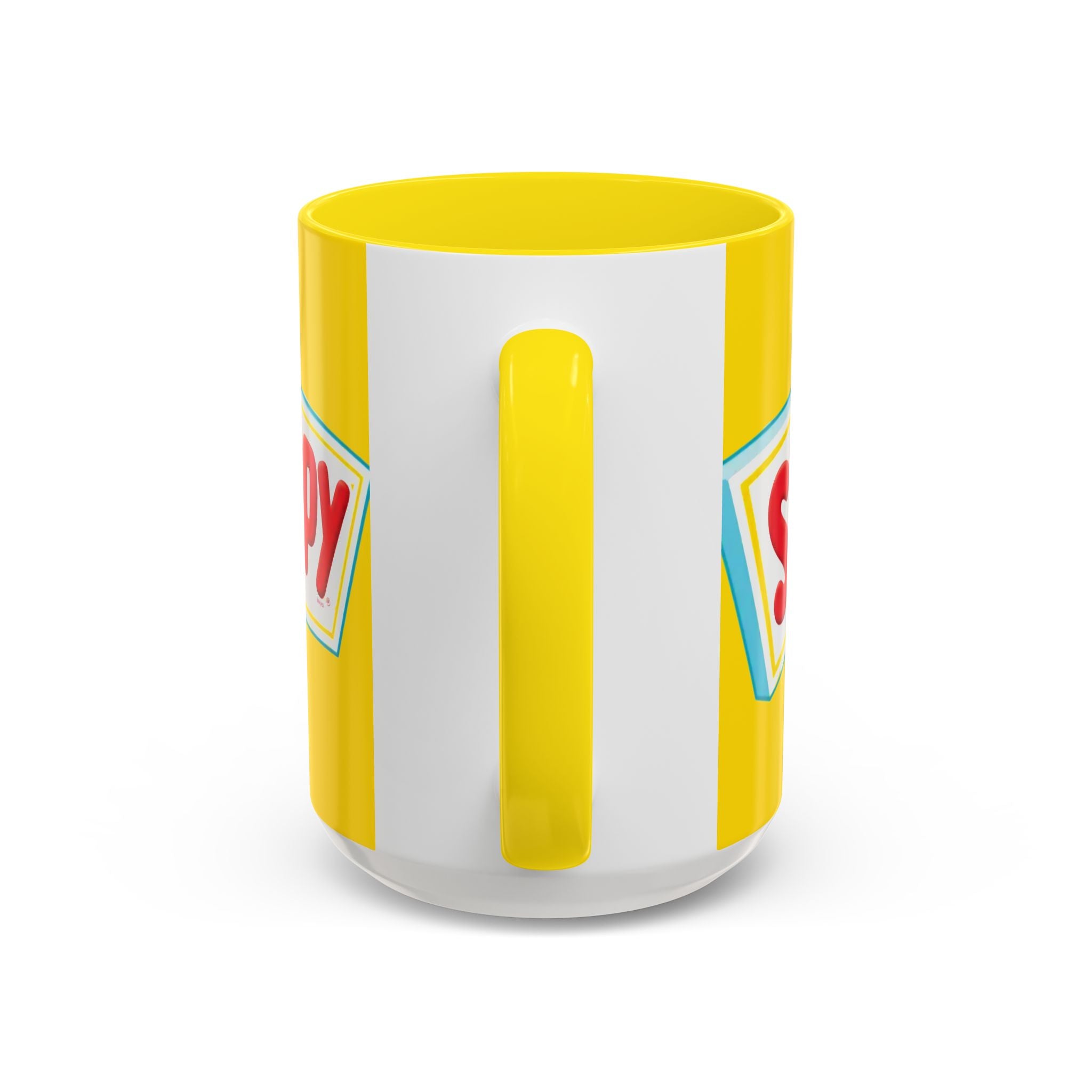 Skippy Retro Logo Coffee Mug — Yellow Accent Peanut Butter Inspired 11/15oz - Creations by Chris and Carlos