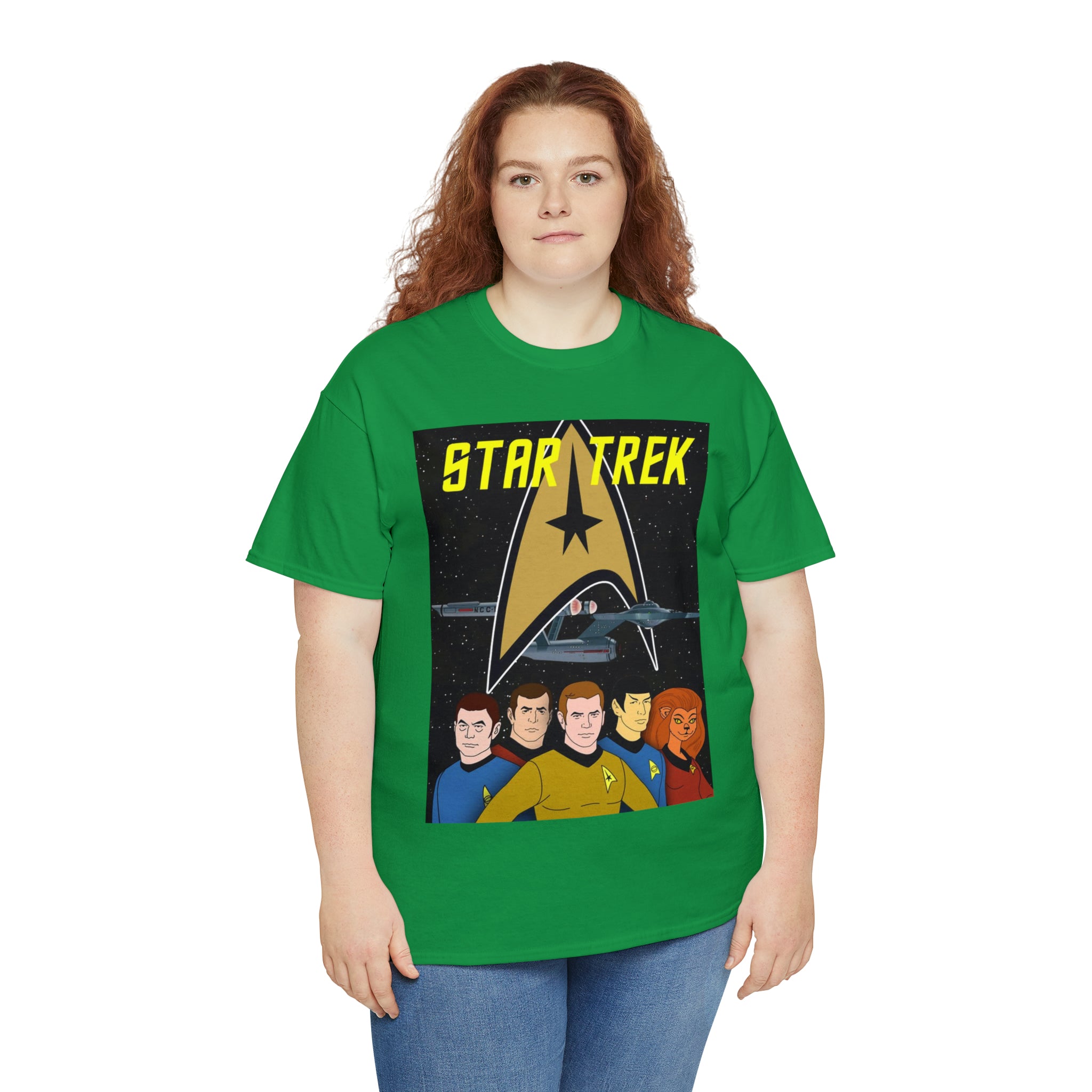 Star Trek Cartoon- Unisex Heavy Cotton T-Shirt - Creations by Chris and Carlos