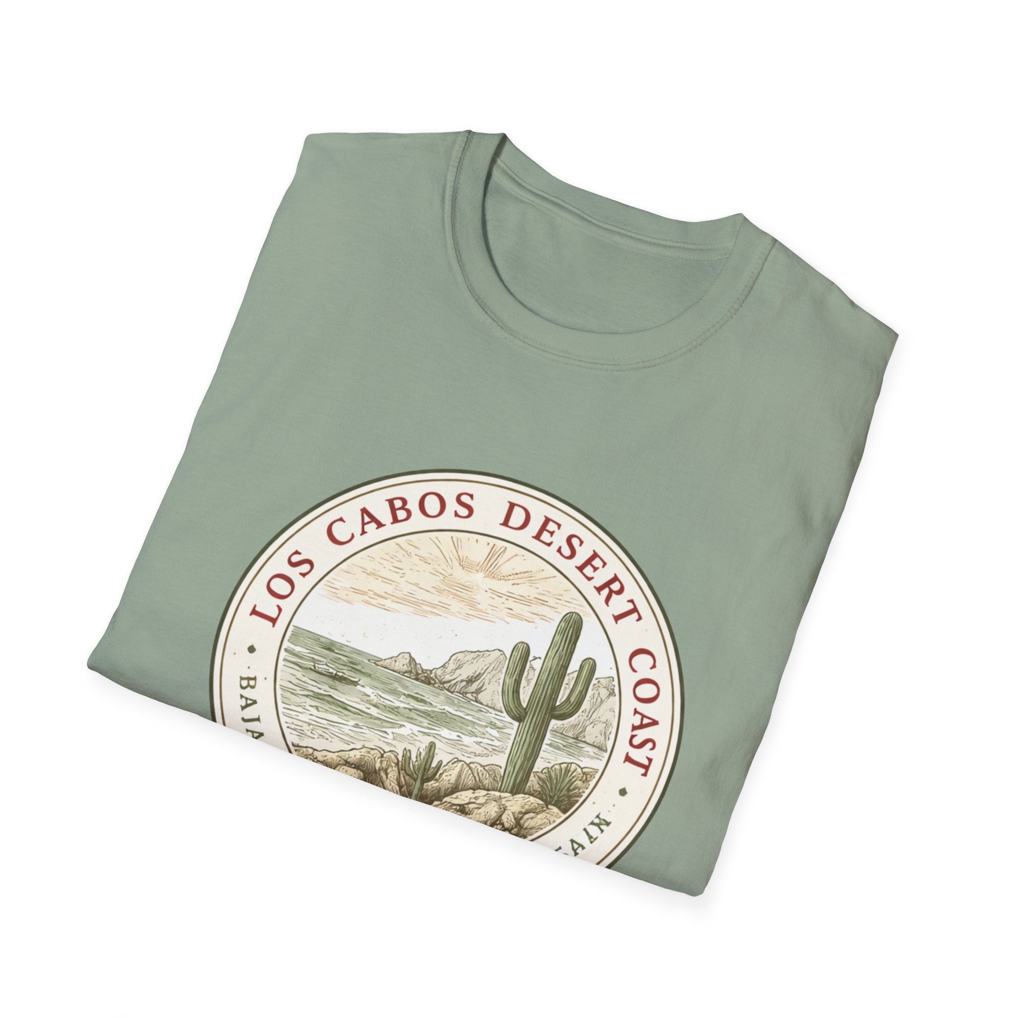 Los Cabos Desert Coast T-Shirt – Vintage Cactus Beach Badge - Creations by Chris and Carlos