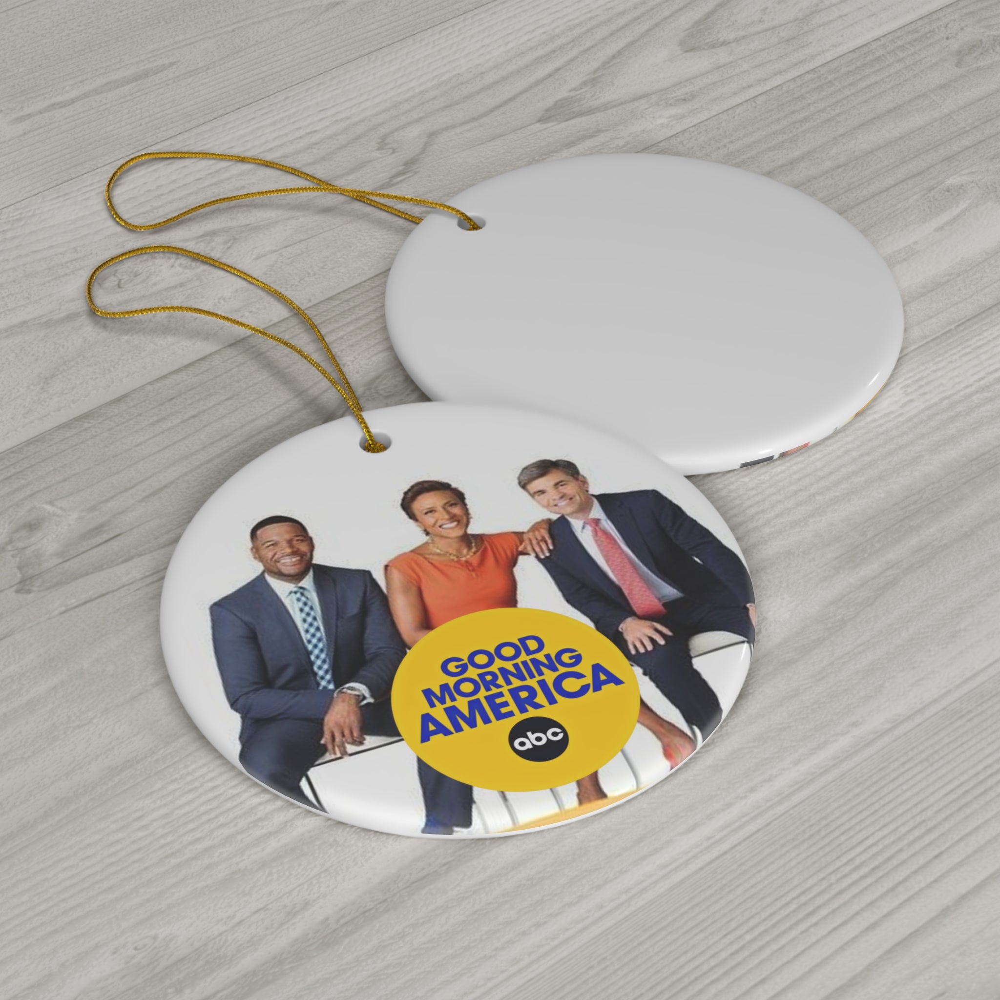 Good Morning America GMA- Ceramic Ornament, 4 Shapes - Creations by Chris and Carlos