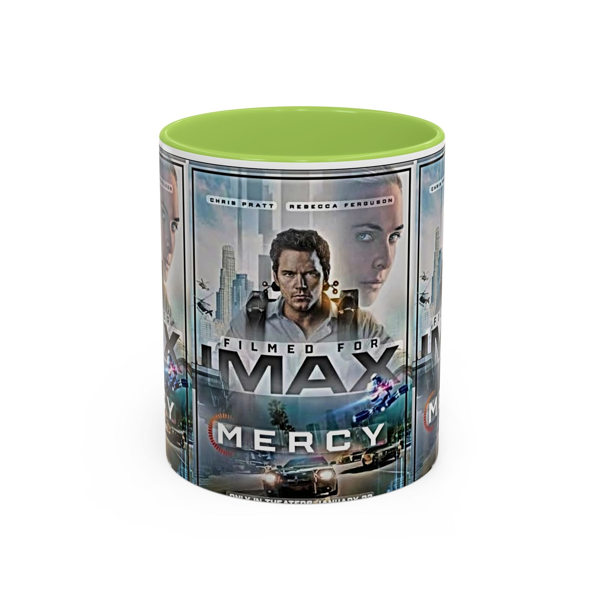 Accent Coffee Mug — 'Mercy' Movie Poster Design (11/15oz) - Creations by Chris and Carlos