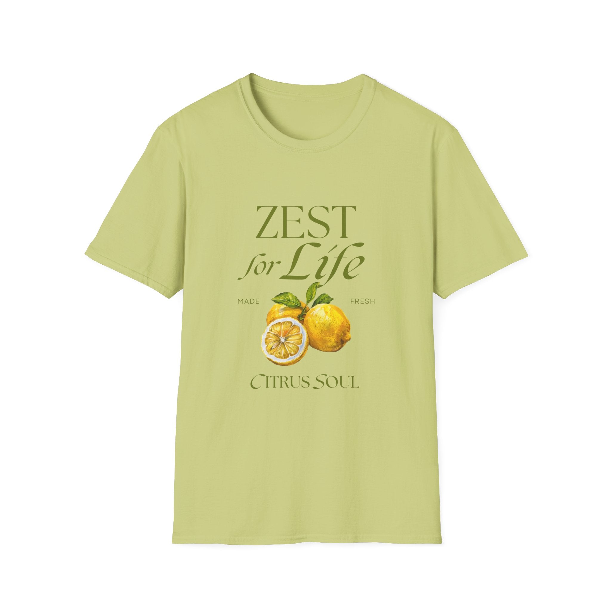 Zest for Life Lemon T-Shirt — Citrus Soul Graphic Tee - Creations by Chris and Carlos