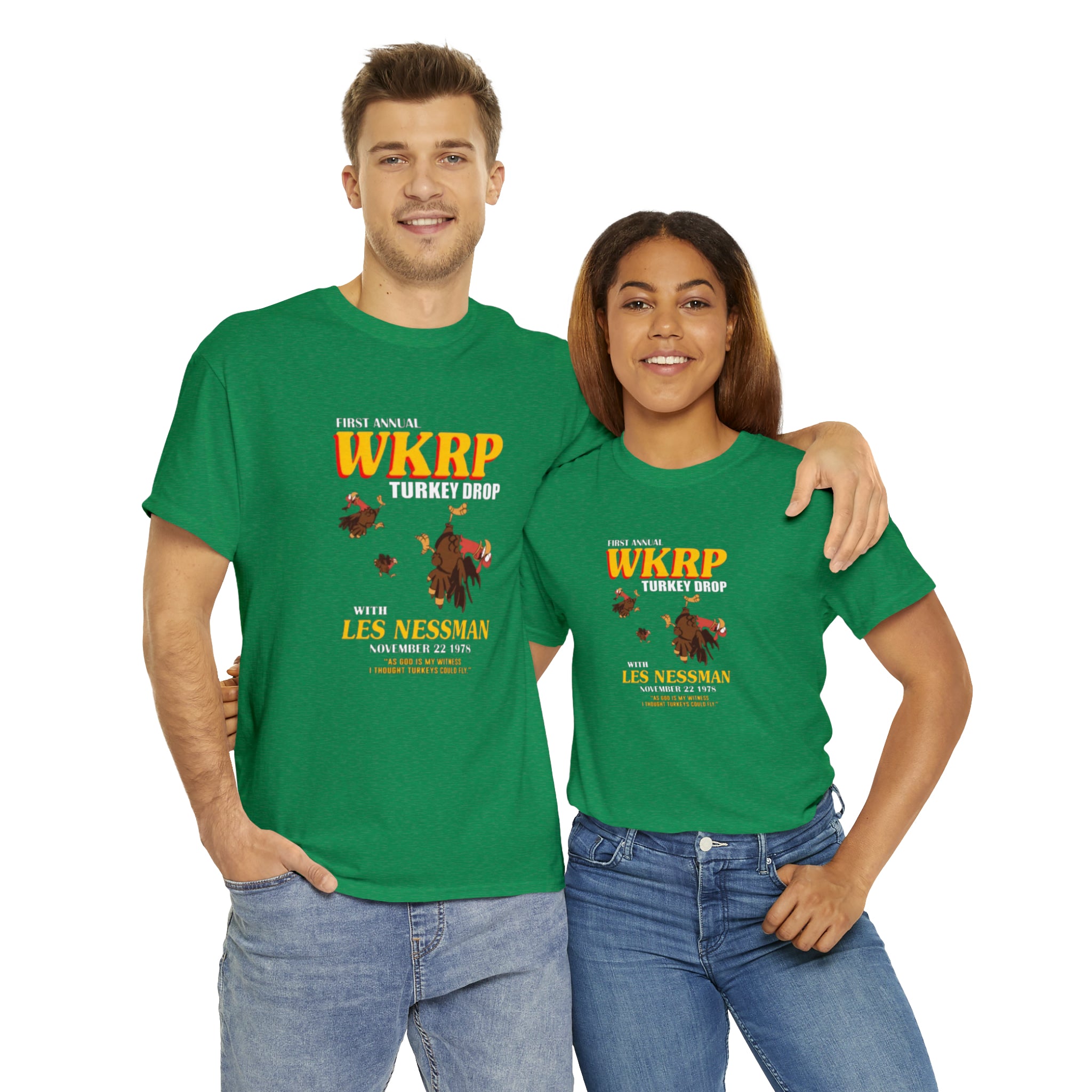 WKRP 70's TV Show- Unisex Heavy Cotton T-Shirt - Creations by Chris and Carlos