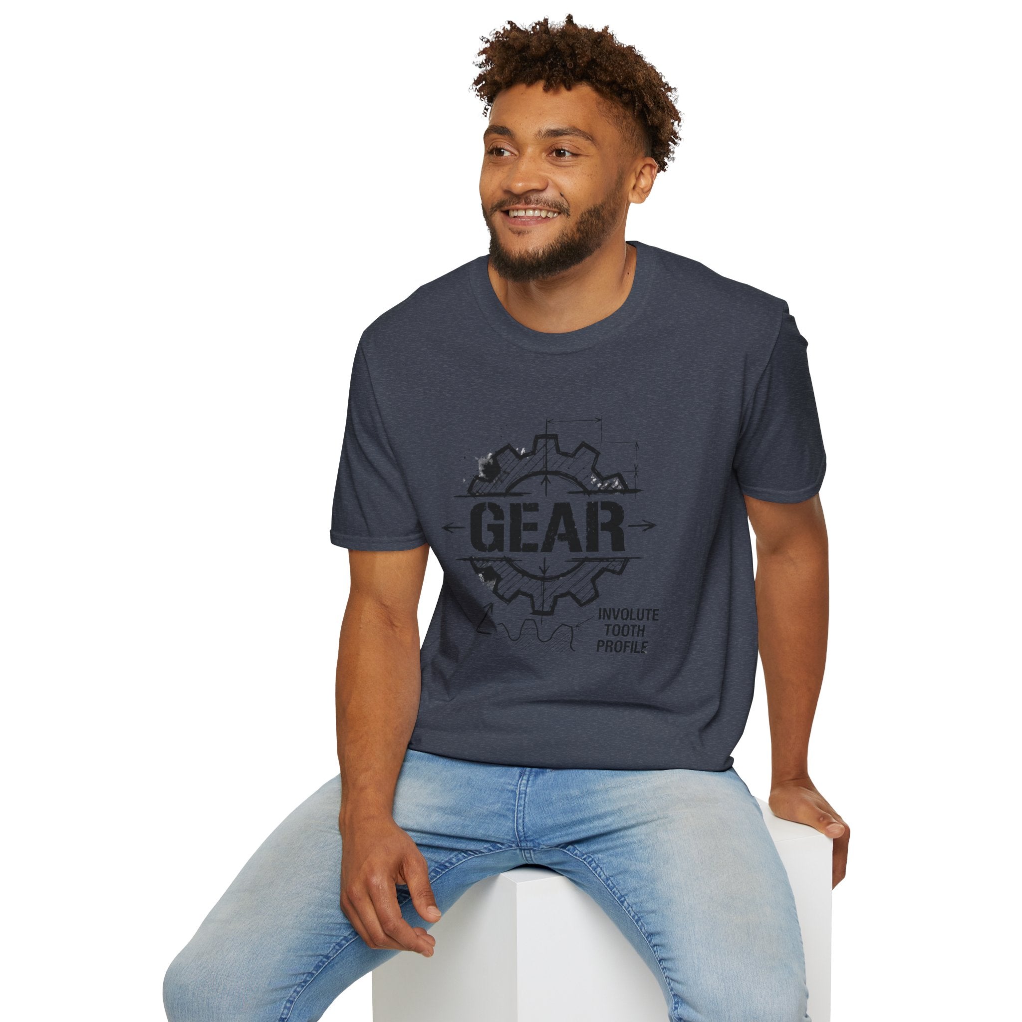 The Foundry Collective Gear Blueprint T-Shirt — Mechanical Engineering Sketch Tee - Creations by Chris and Carlos