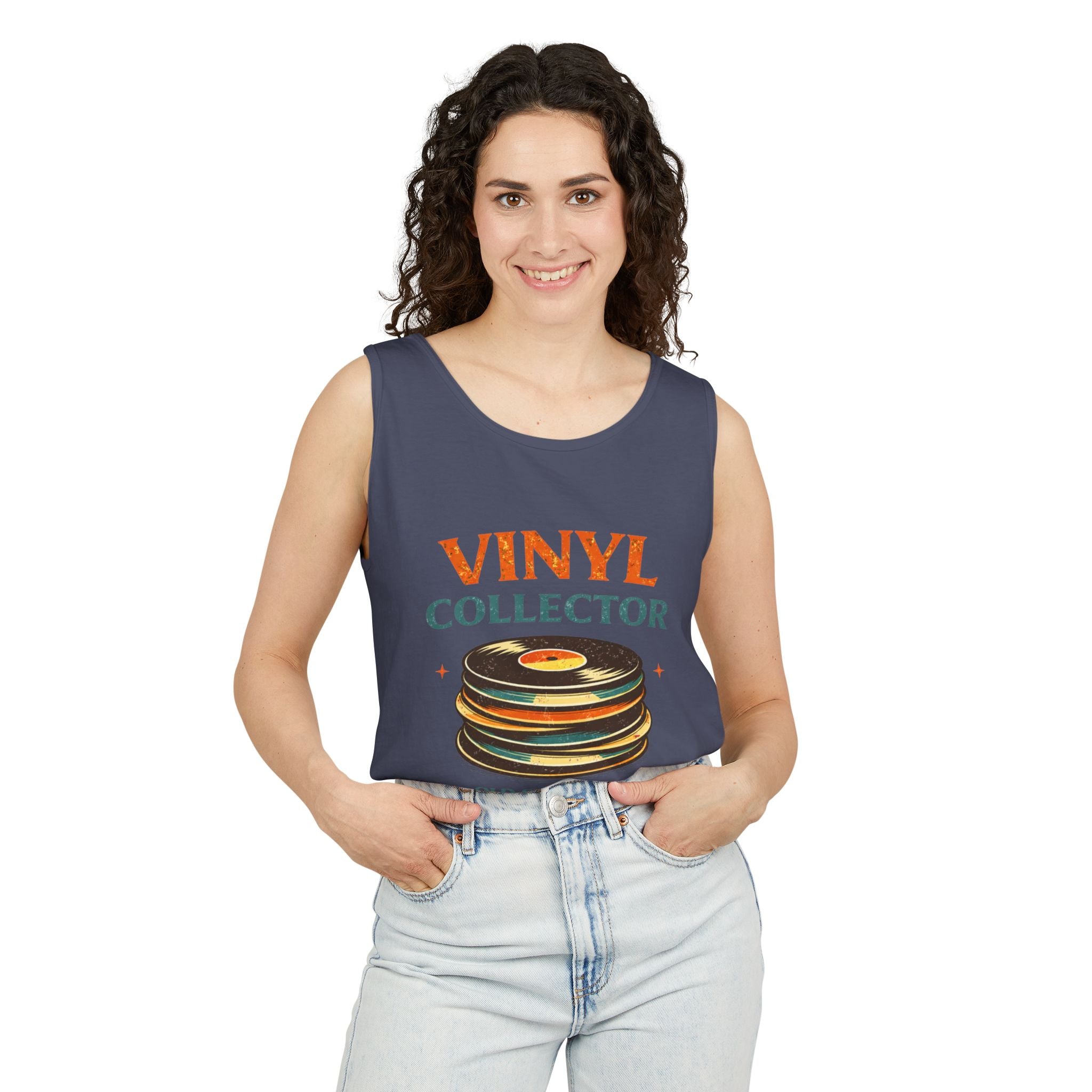Vinyl Collector Tank Top — Old Soul Club Retro Record Lover Tee - Creations by Chris and Carlos