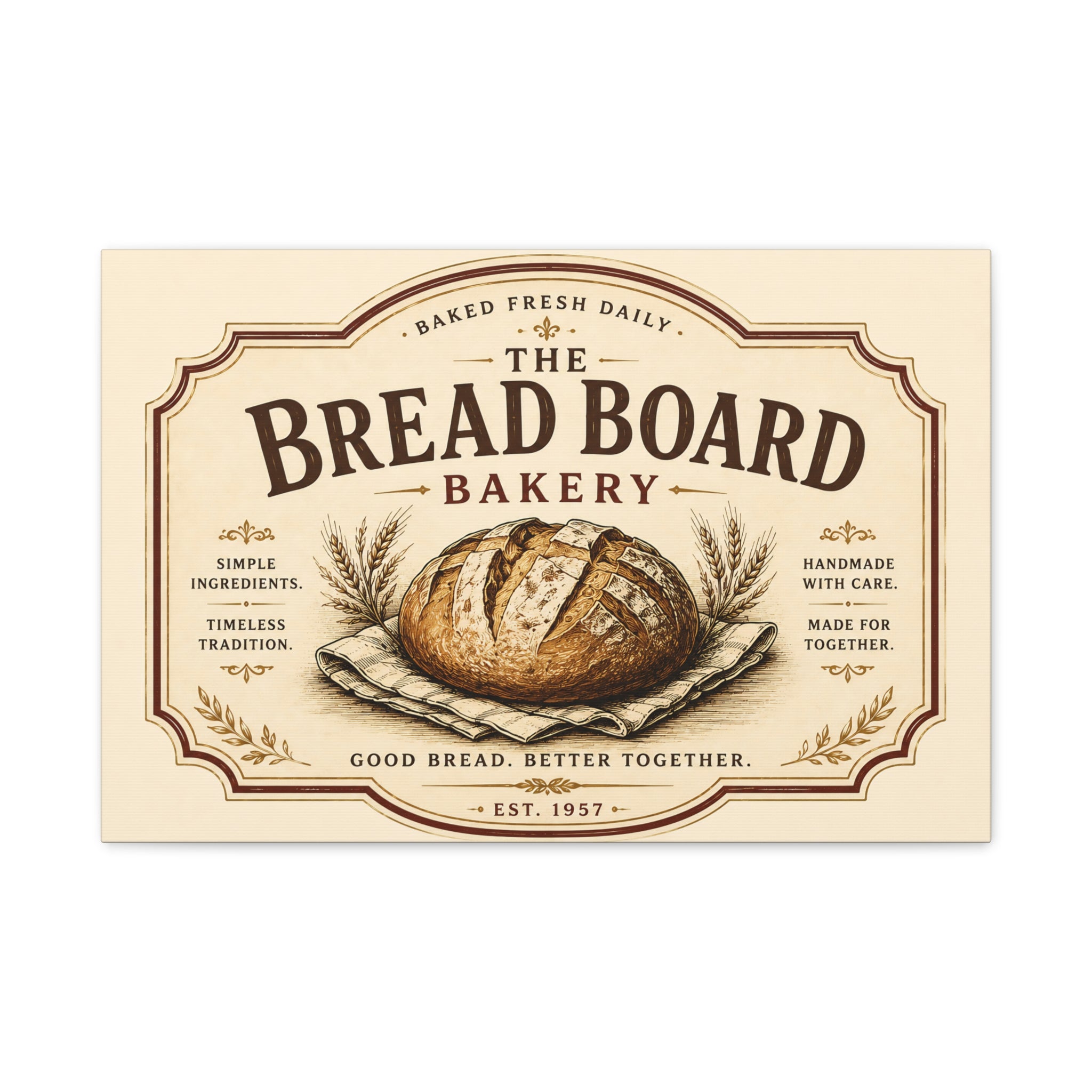 Canvas Wall Art — Vintage 'Butter & Co.' Sweet Cream Butter Label - Creations by Chris and Carlos