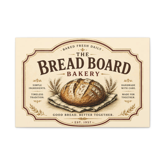 Canvas Wall Art — Vintage 'Butter & Co.' Sweet Cream Butter Label - Creations by Chris and Carlos