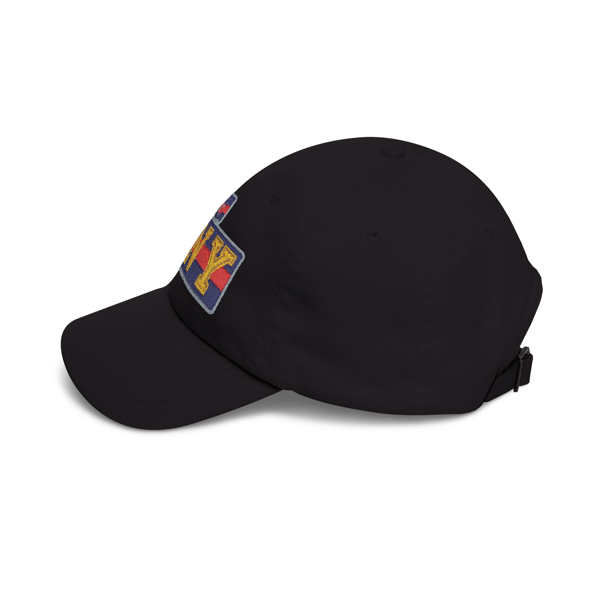 BNY Embroidered Dad Cap — Vintage Varsity Patch Baseball Hat - Creations by Chris and Carlos