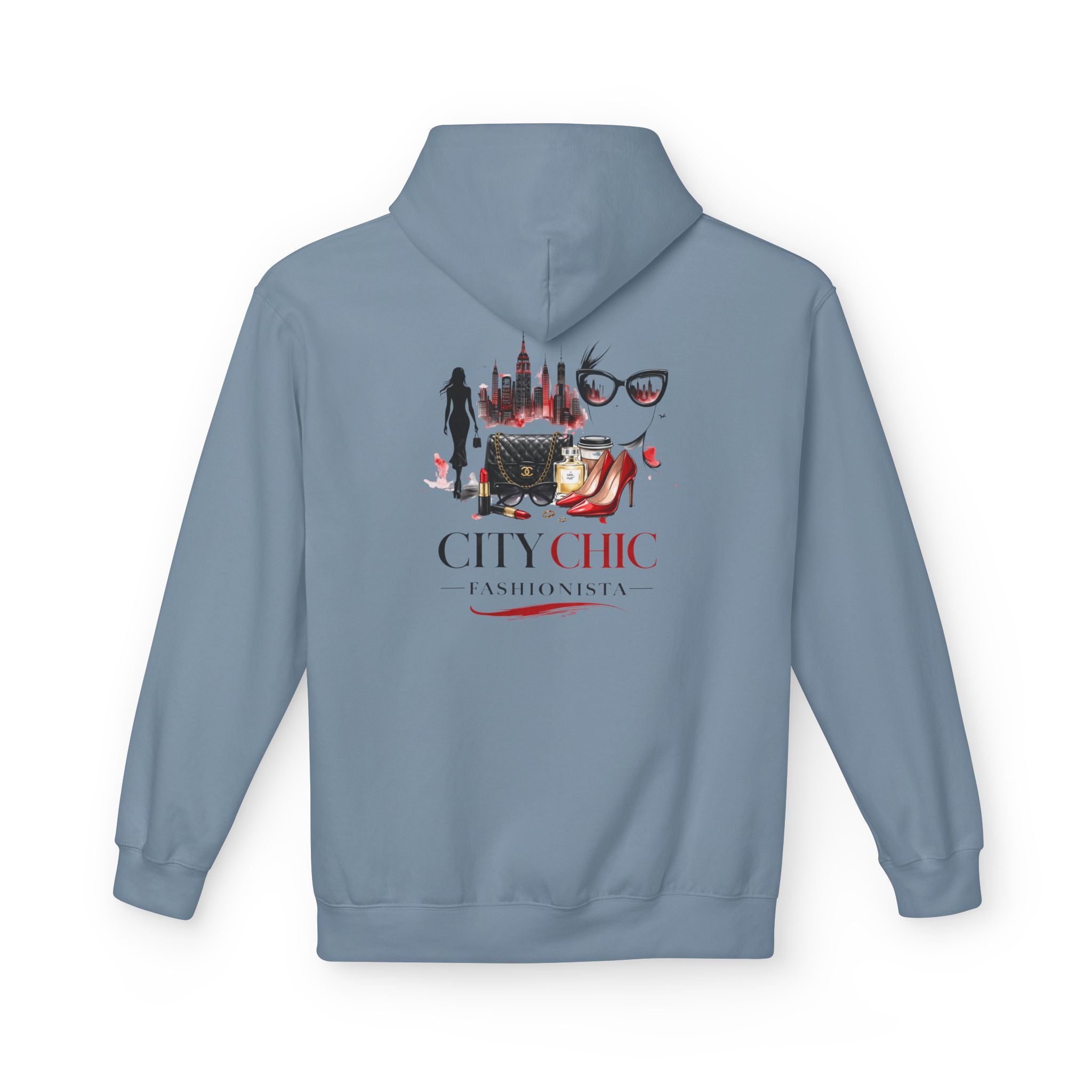 City Chic Fashion Hoodie — "City Chic & Ambitionista" Graphic Pullover - Creations by Chris and Carlos