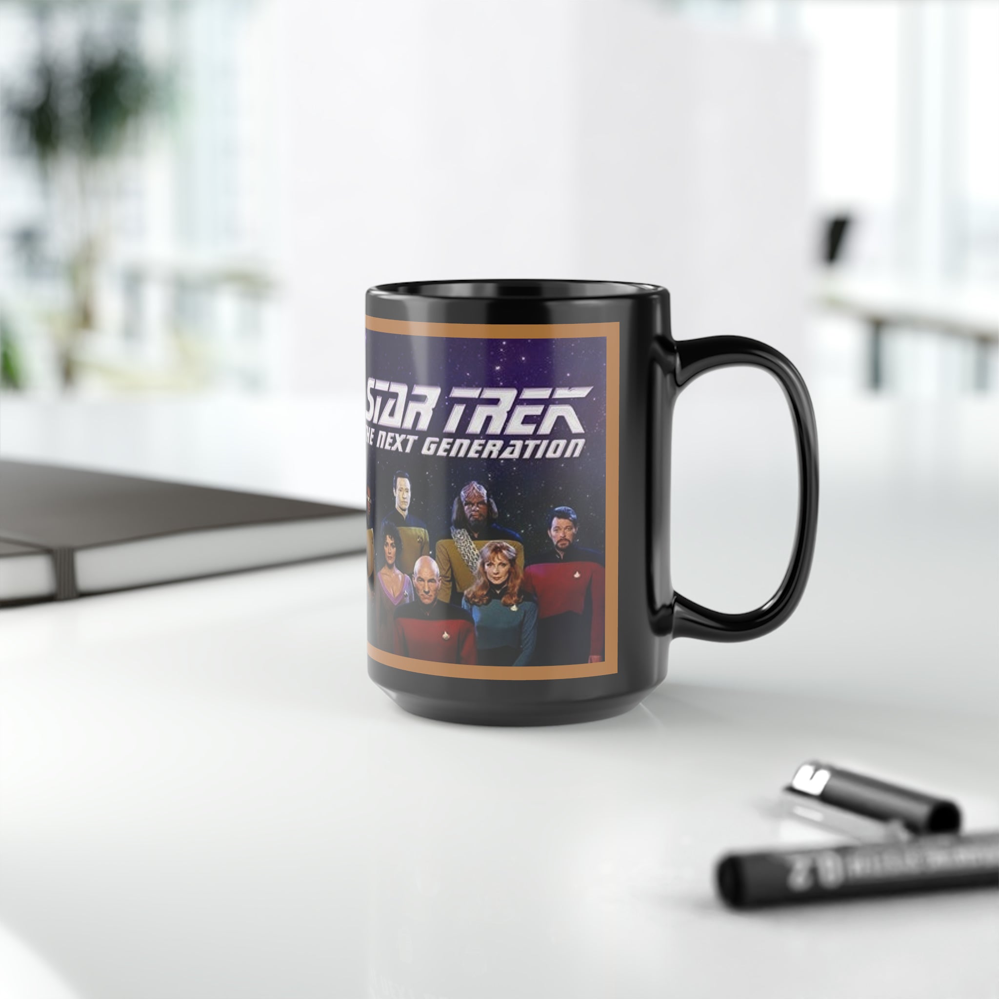 Star Trek Collection- Black Mug, 15oz - Creations by Chris and Carlos