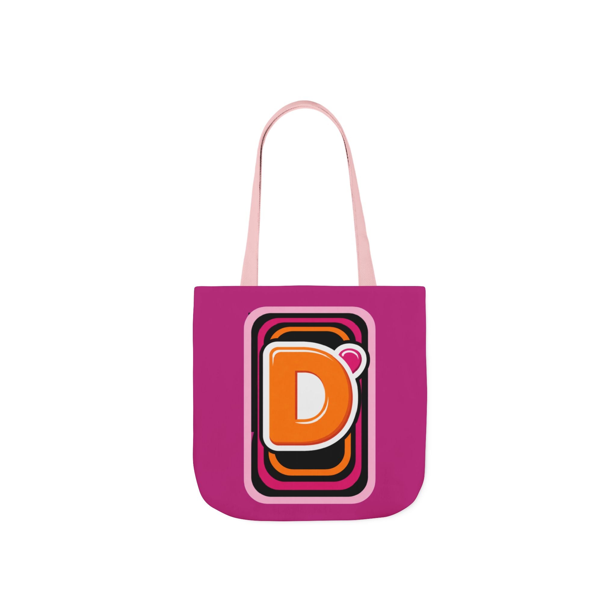 Tote Bag — Retro Pink 'Dunkin' D Logo' Canvas Tote - Creations by Chris and Carlos
