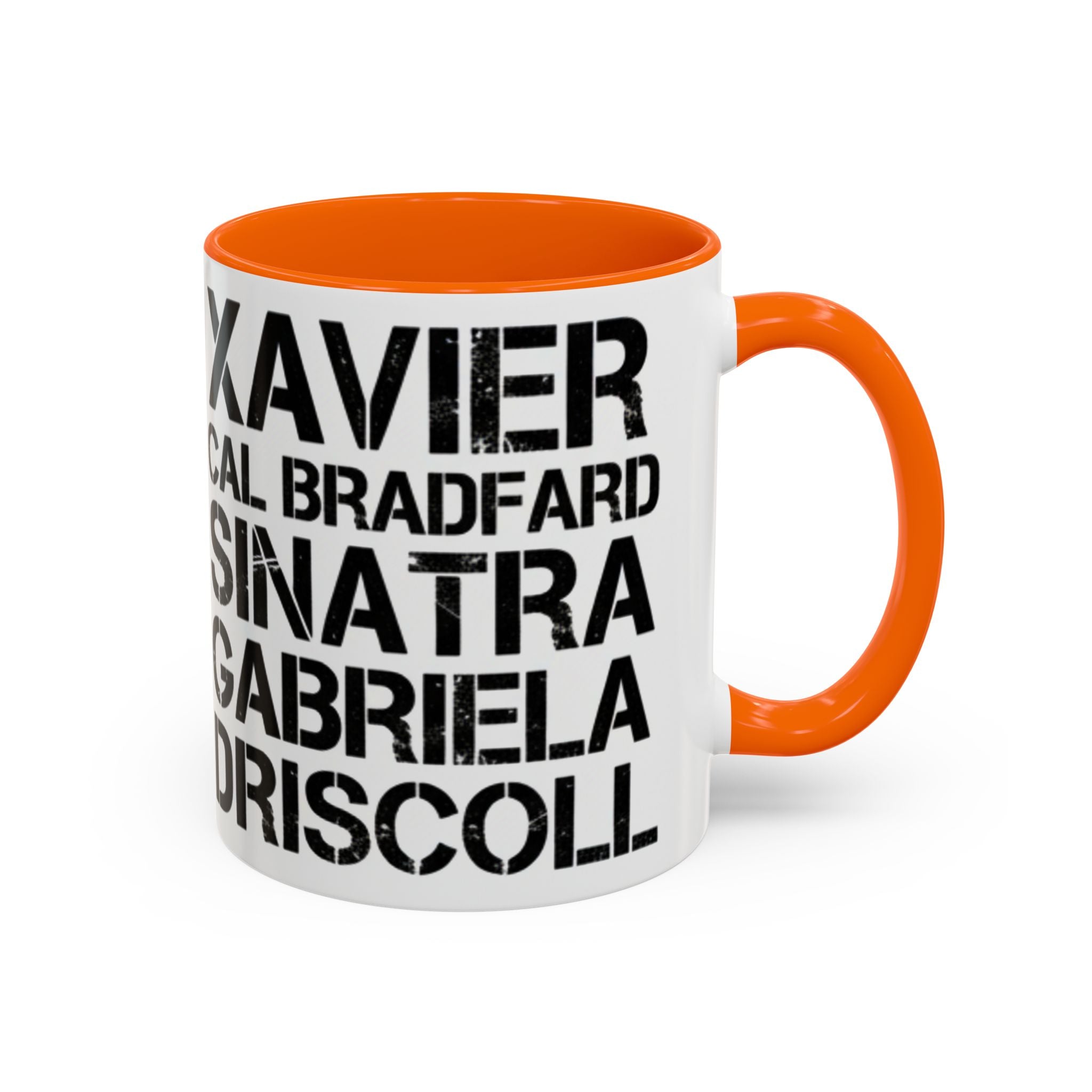 Paradise TV Show Typography Names Accent Coffee Mug — Bold Black Name List Design (11/15oz) - Creations by Chris and Carlos