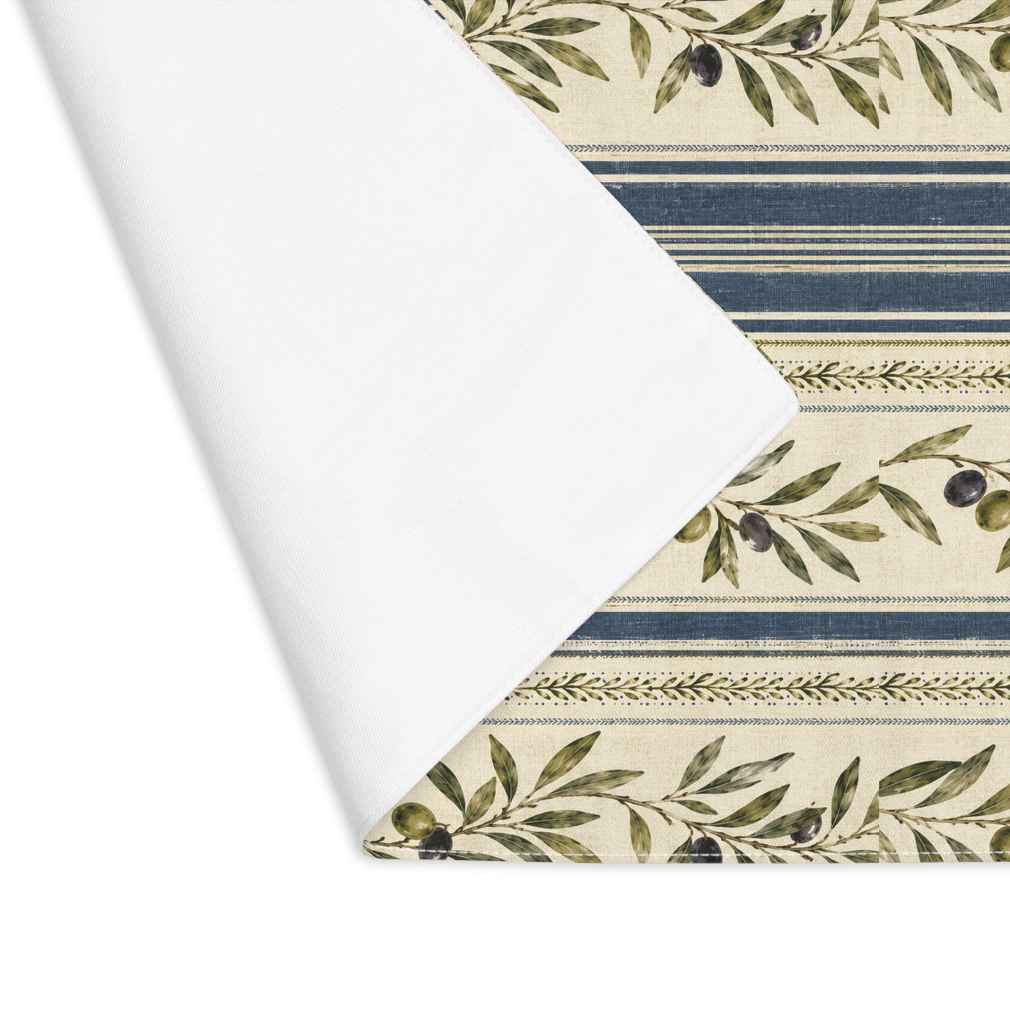 Olive Branch Stripe Placemat — Country Kitchen Table Mat - Creations by Chris and Carlos