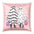 Halloween Ghost Kids Velvet Pillow — Pink Trick-or-Treat Decorative Throw Pillow