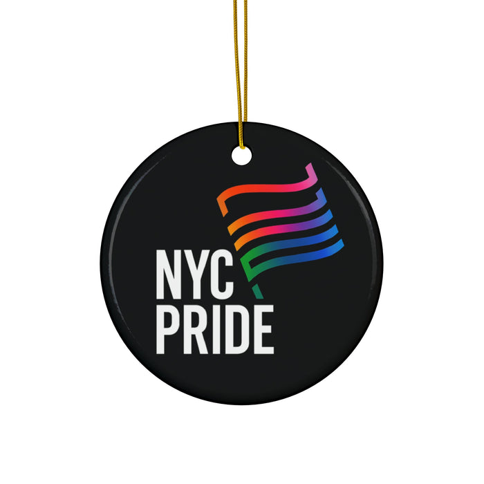 Pride Flag Ceramic Ornaments - NYC Pride Collection, Holiday Decor, LGBTQ+ Gift, 2-Sided Print, Celebration Keepsake