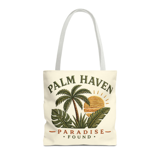 Palm Haven Tote Bag – 'Paradise Found' Tropical Palm Beach Tote - Creations by Chris and Carlos