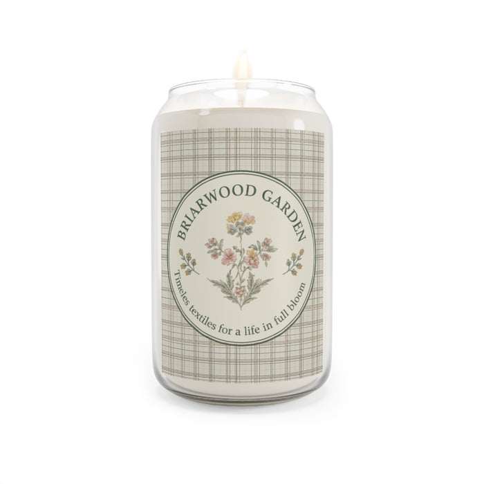 Briarwood Garden Scented Soy Candle — 13.75oz Floral Plaid Jar Candle