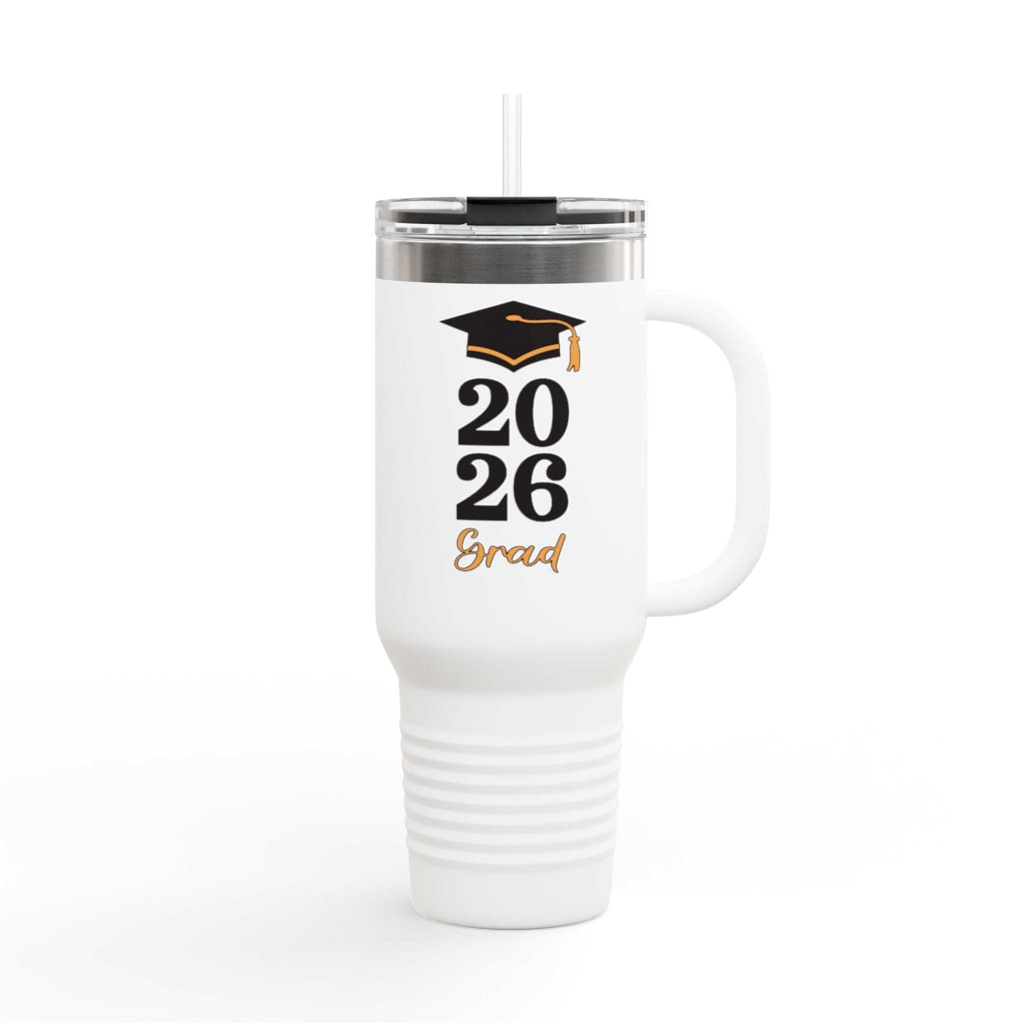 2026 Grad Insulated Travel Mug – 40oz Stainless Tumbler with Lid & Straw - Creations by Chris and Carlos