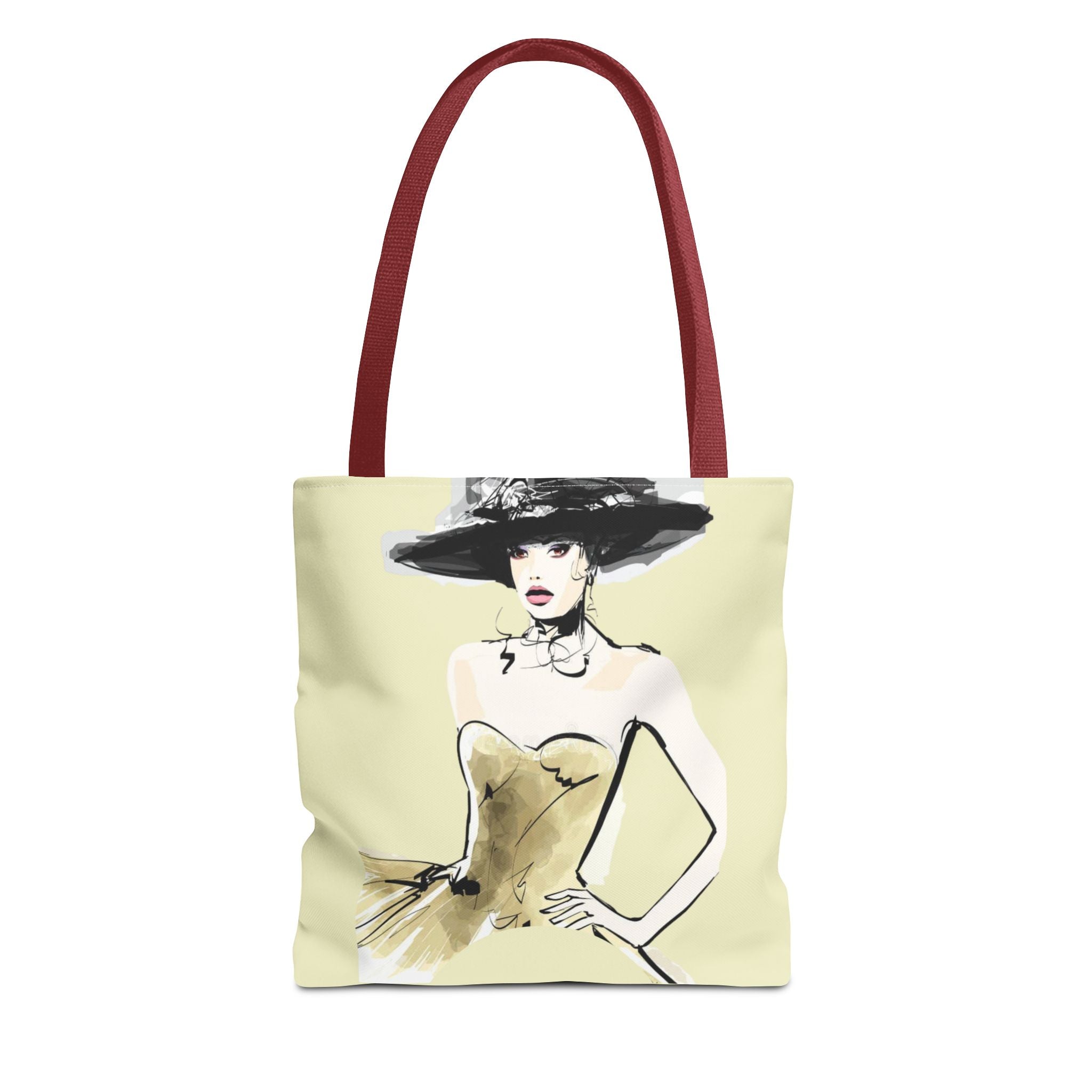 Fashion Illustration Tote Bag — Chic Woman in Hat Design - Creations by Chris and Carlos