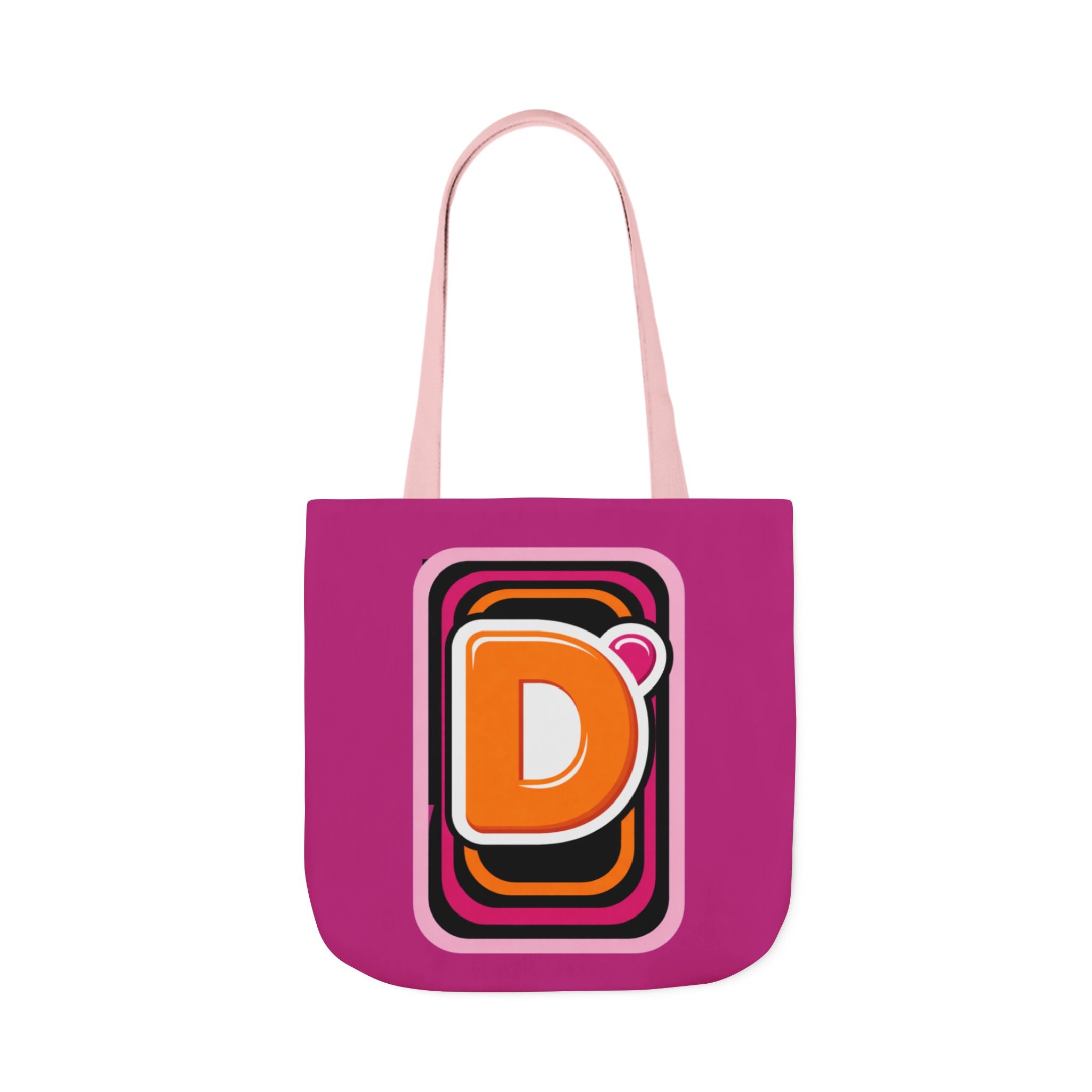 Tote Bag — Retro Pink 'Dunkin' D Logo' Canvas Tote - Creations by Chris and Carlos