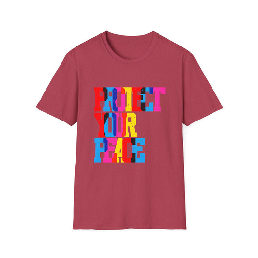 T-Shirt — Colorblock "Protect Your Peace" Graphic Tee - Creations by Chris and Carlos
